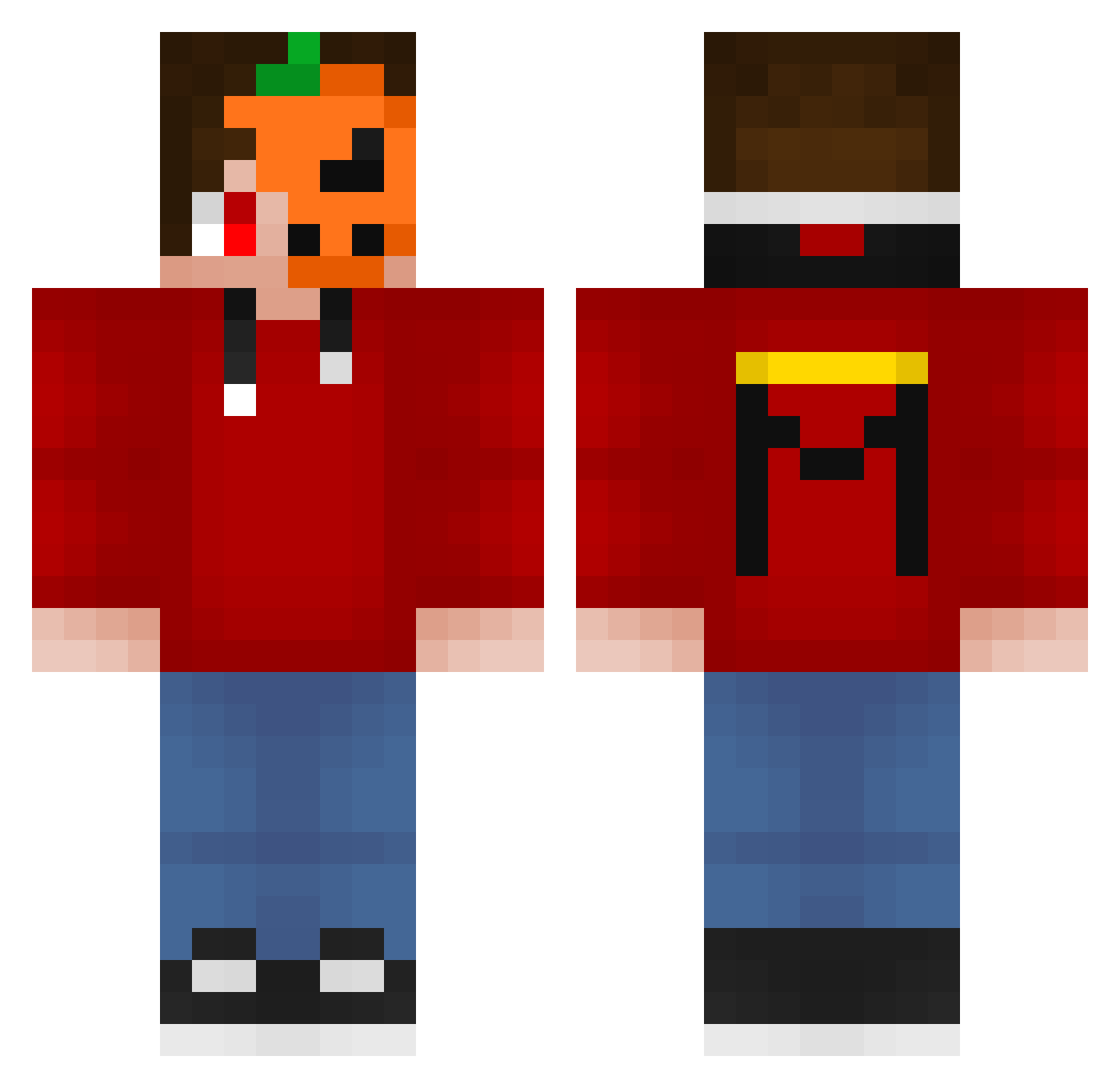 erjdfsjdjfn Minecraft skin, front and back view