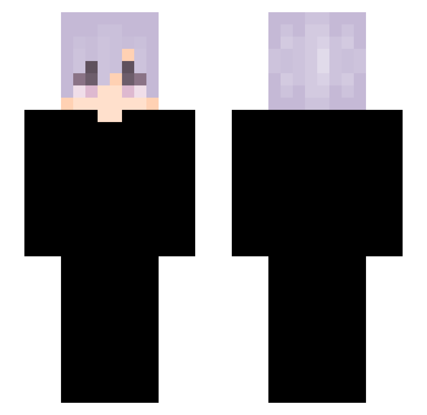 whisp Minecraft skin, front and back view