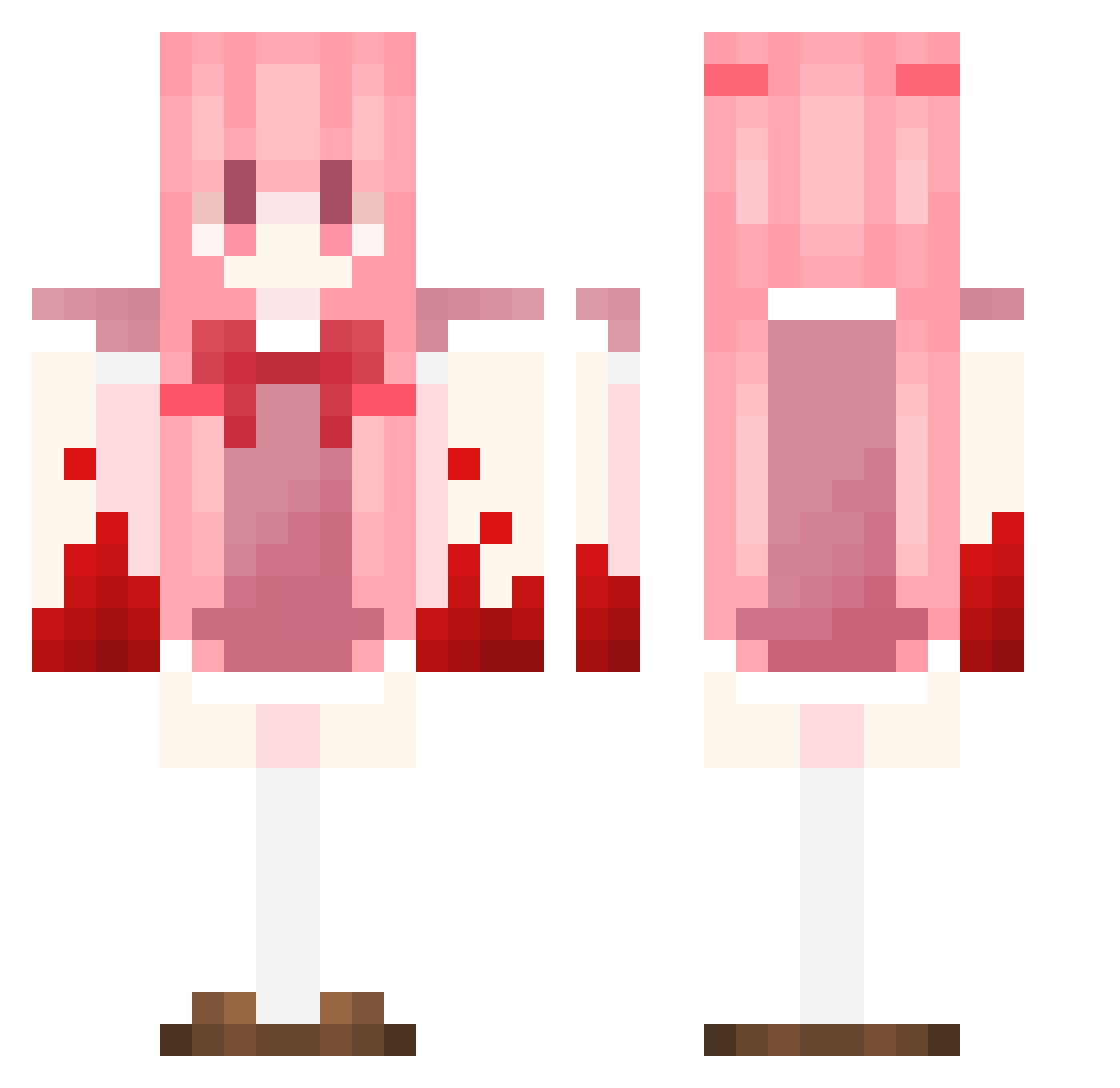 MoonFishes Minecraft skin, front and back view