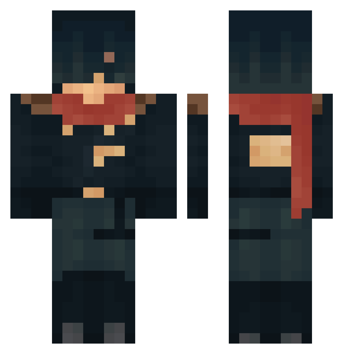 j1cn Minecraft skin, front and back view