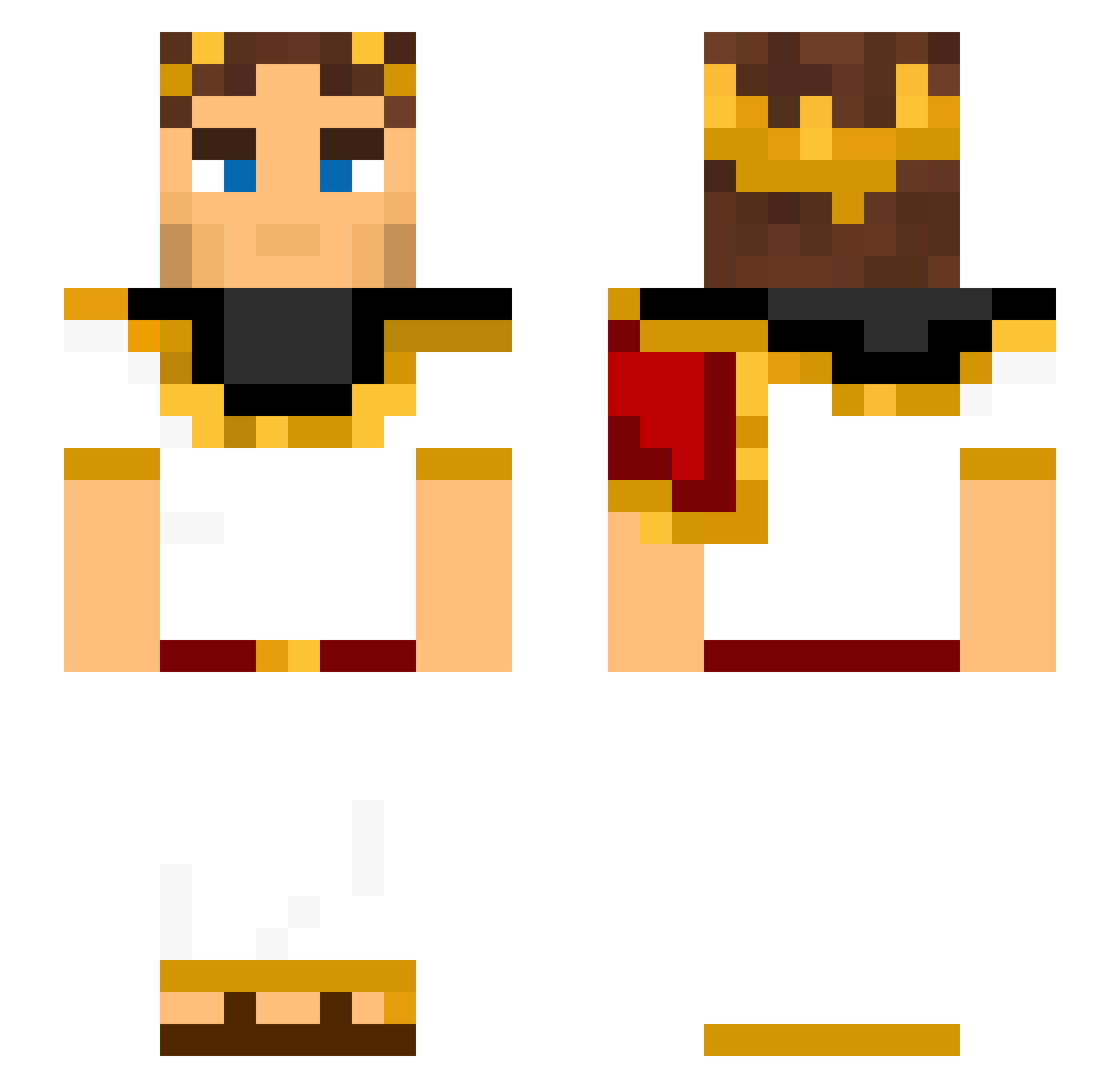 BigMisiek Minecraft skin, front and back view