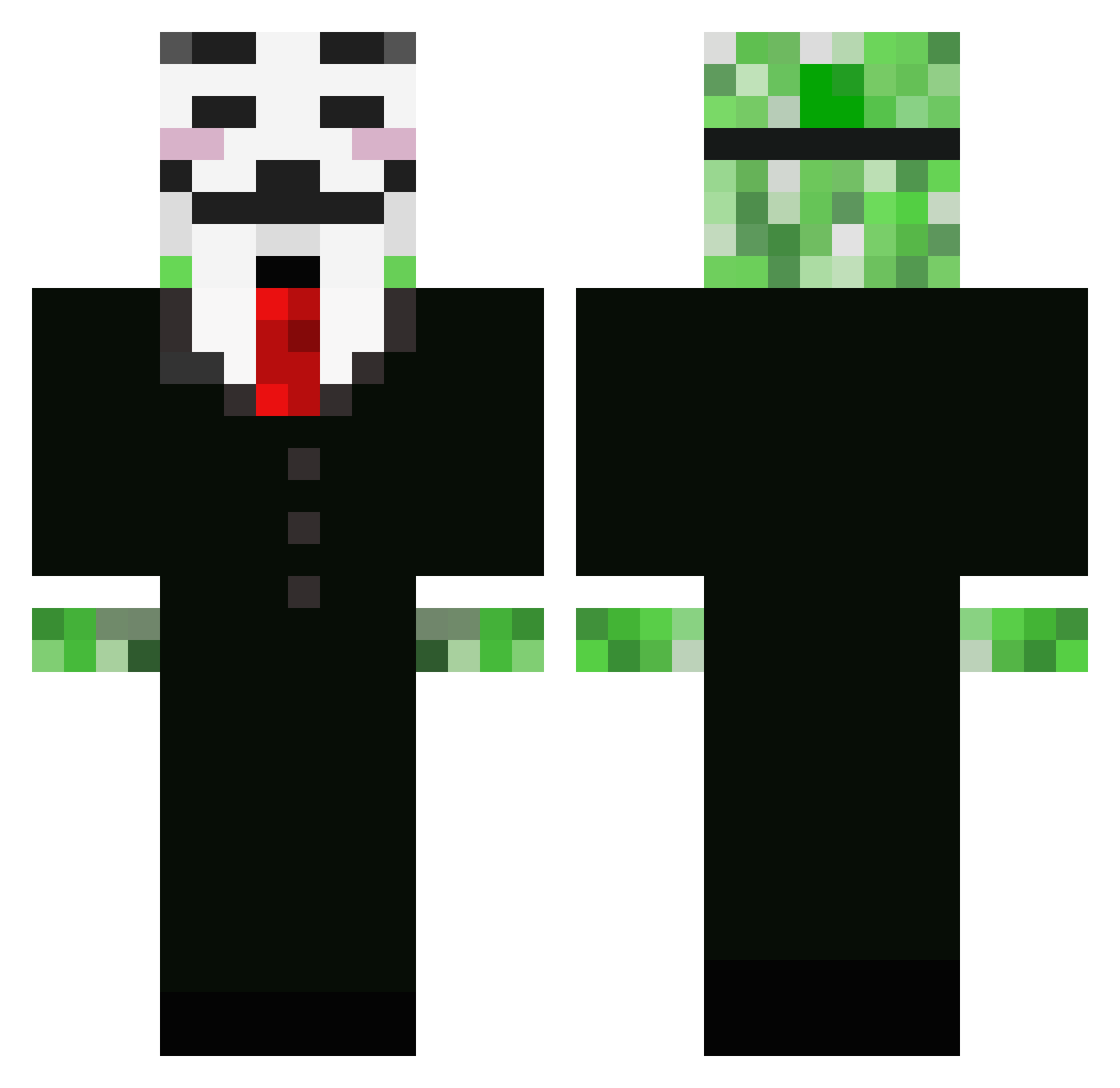KsyzIsChefzAWaU Minecraft skin, front and back view