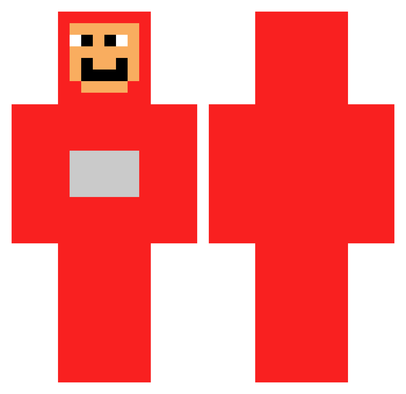 Dragonyme Minecraft skin, front and back view