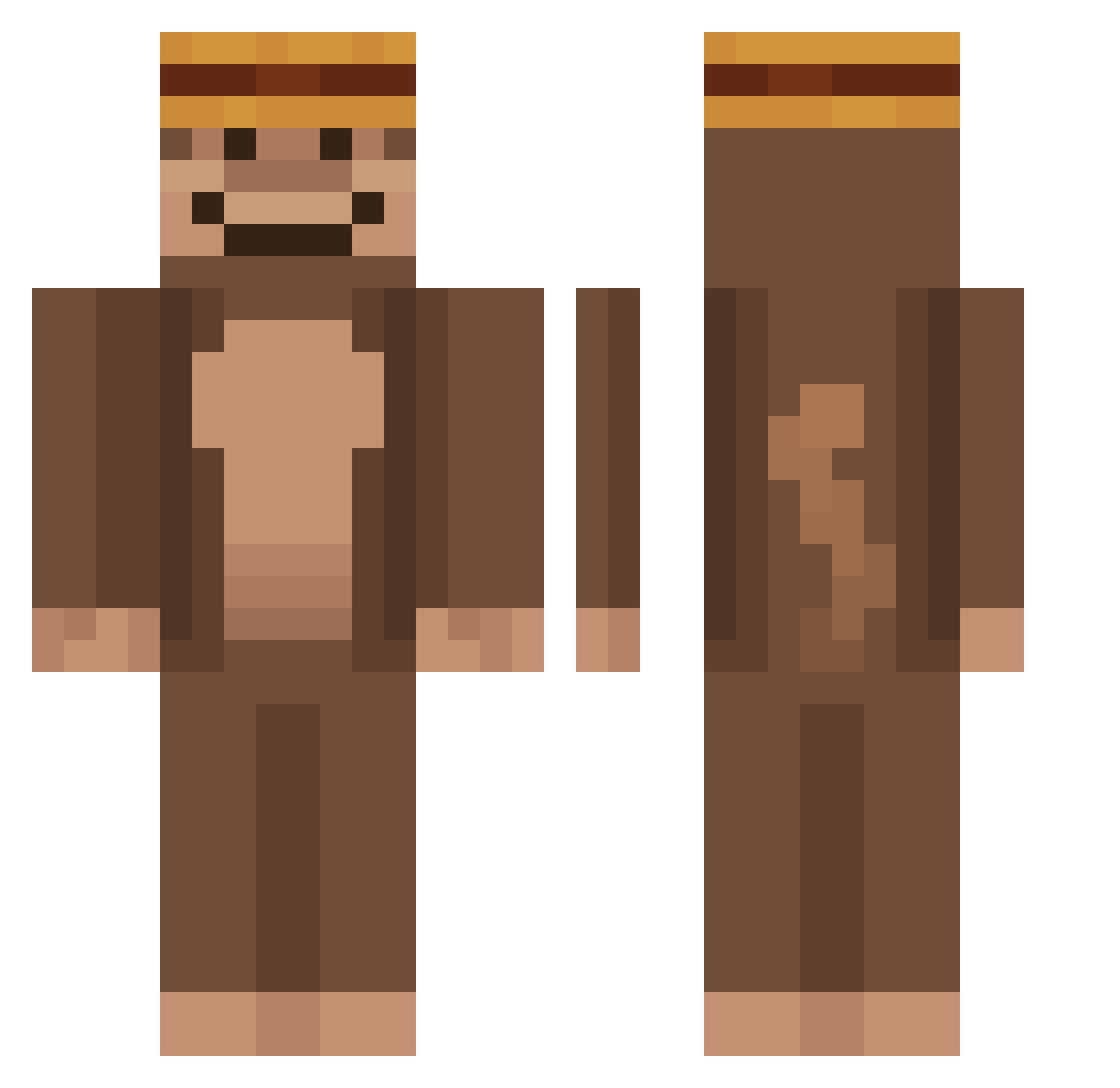 anod_ Minecraft skin, front and back view