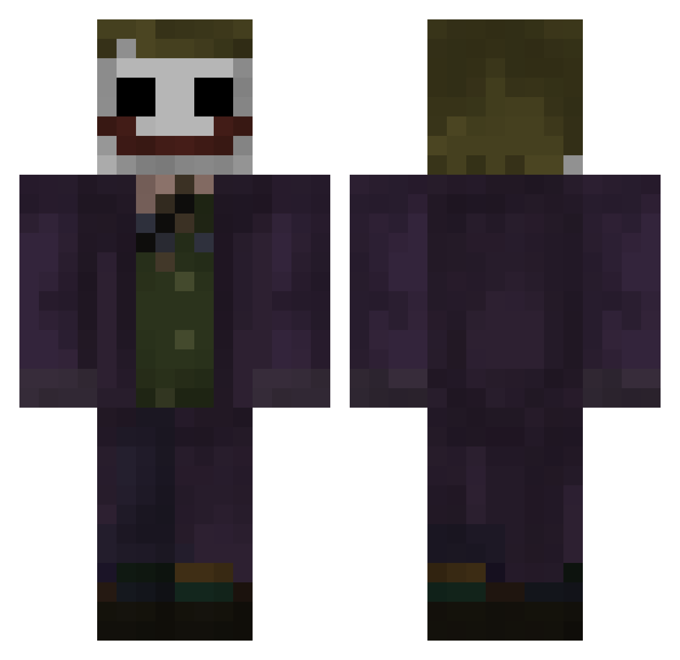 proqhet Minecraft skin, front and back view