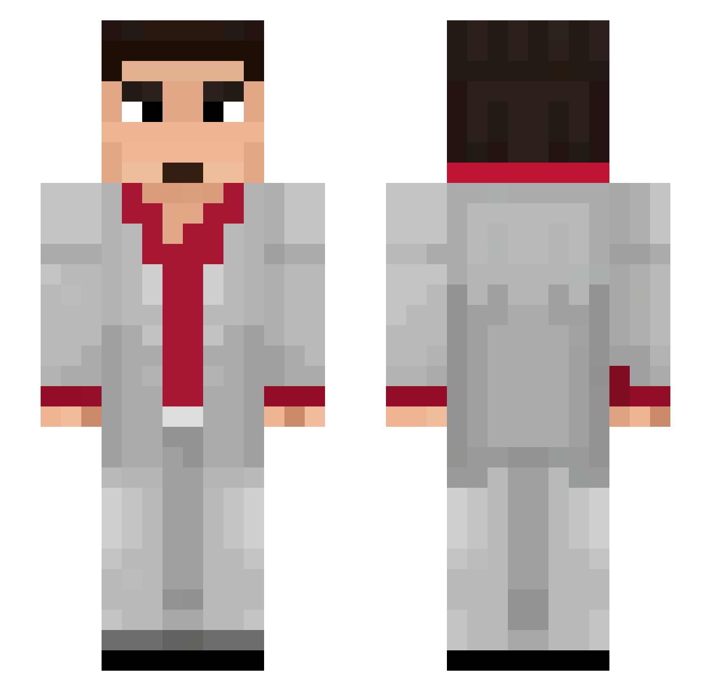 M1CH4LQ Minecraft skin, front and back view