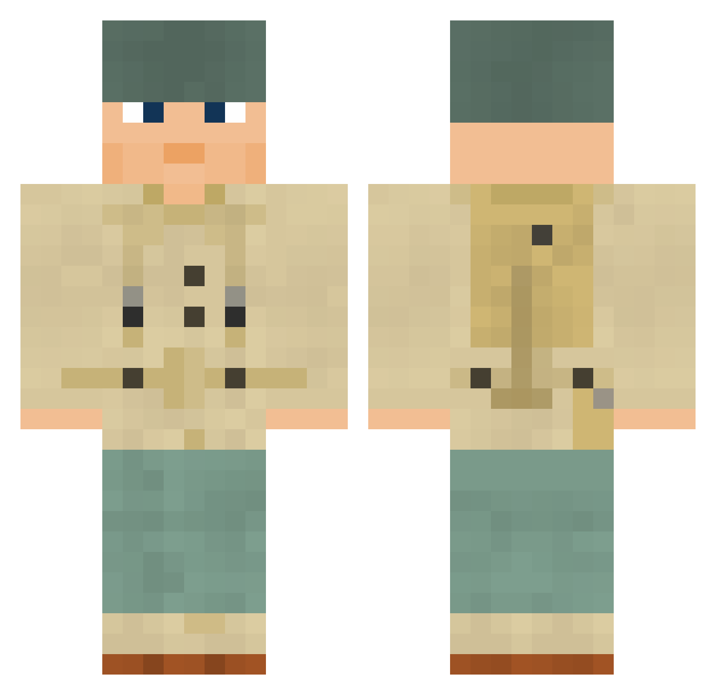 Eastern_Front Minecraft skin, front and back view