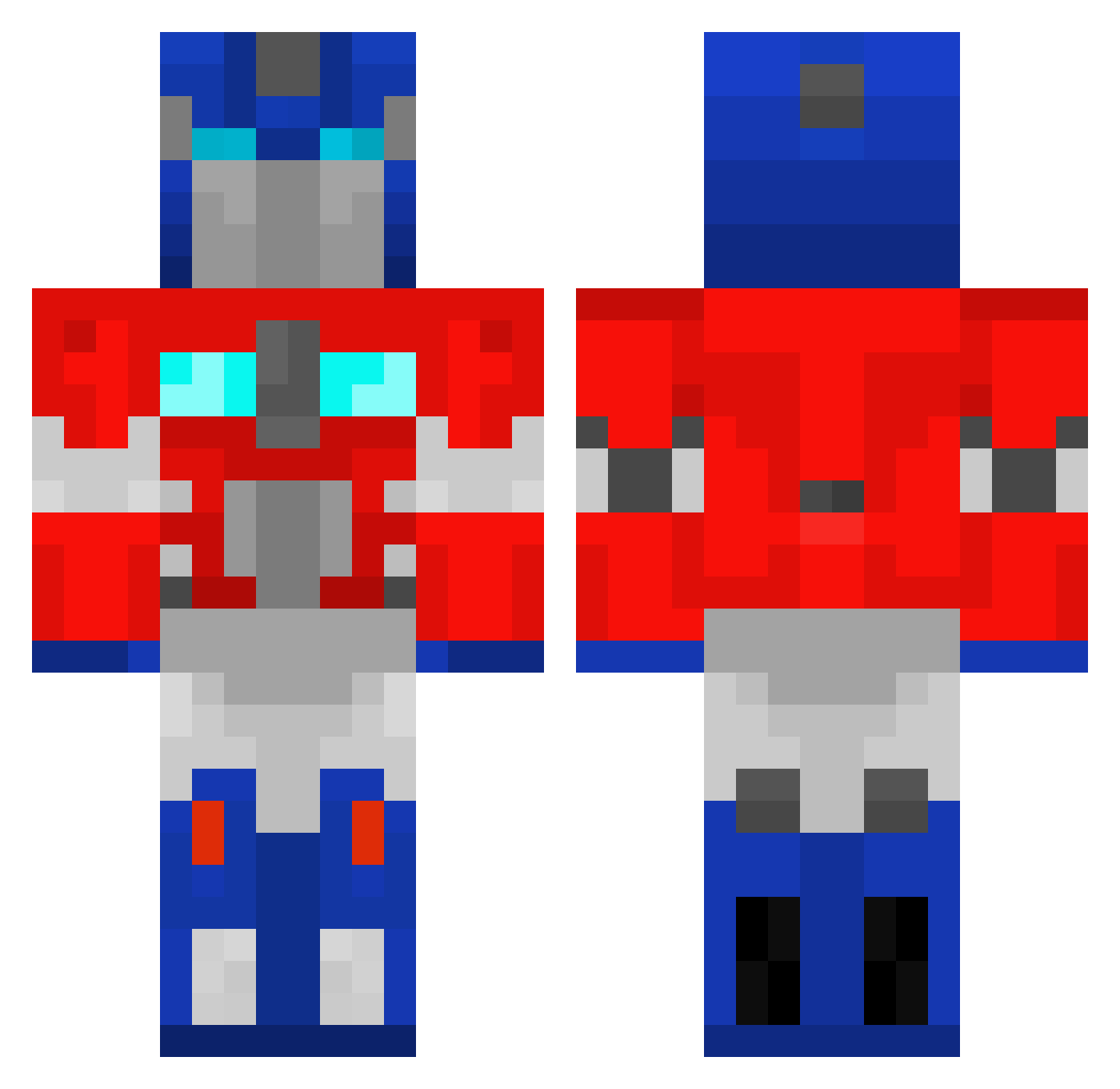 HairySquirrel Minecraft skin, front and back view