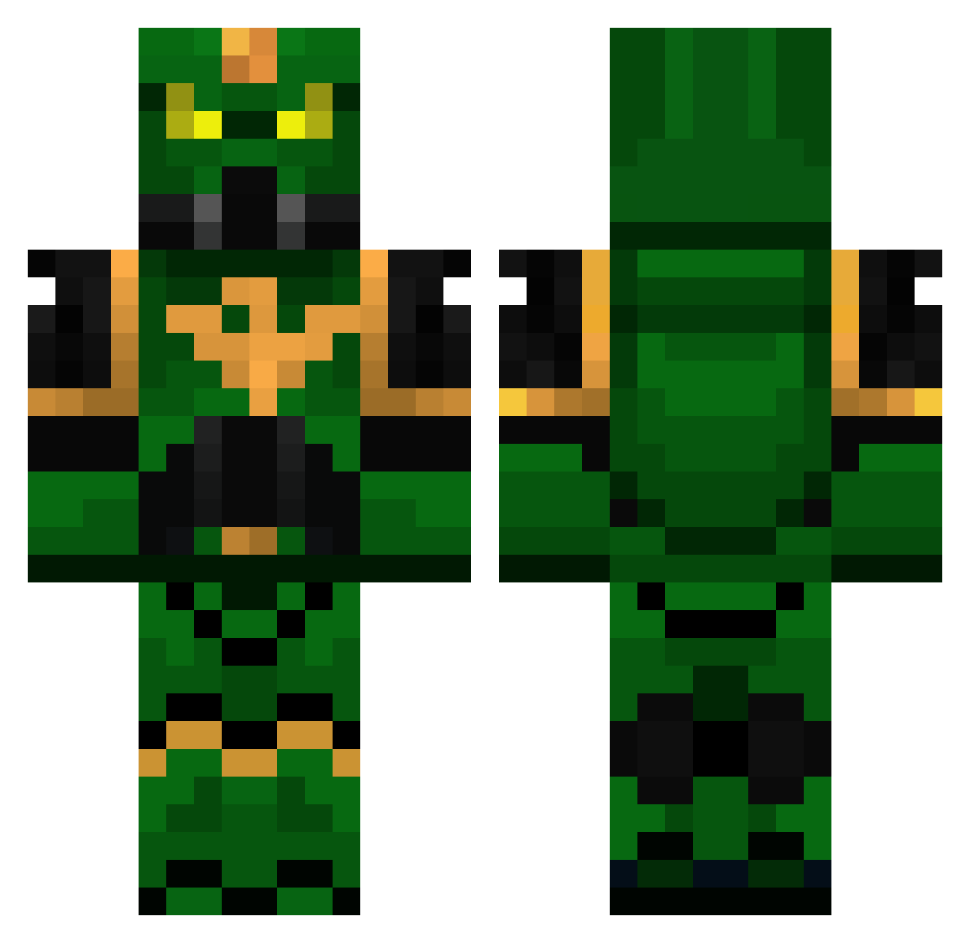 Laynco Minecraft skin, front and back view