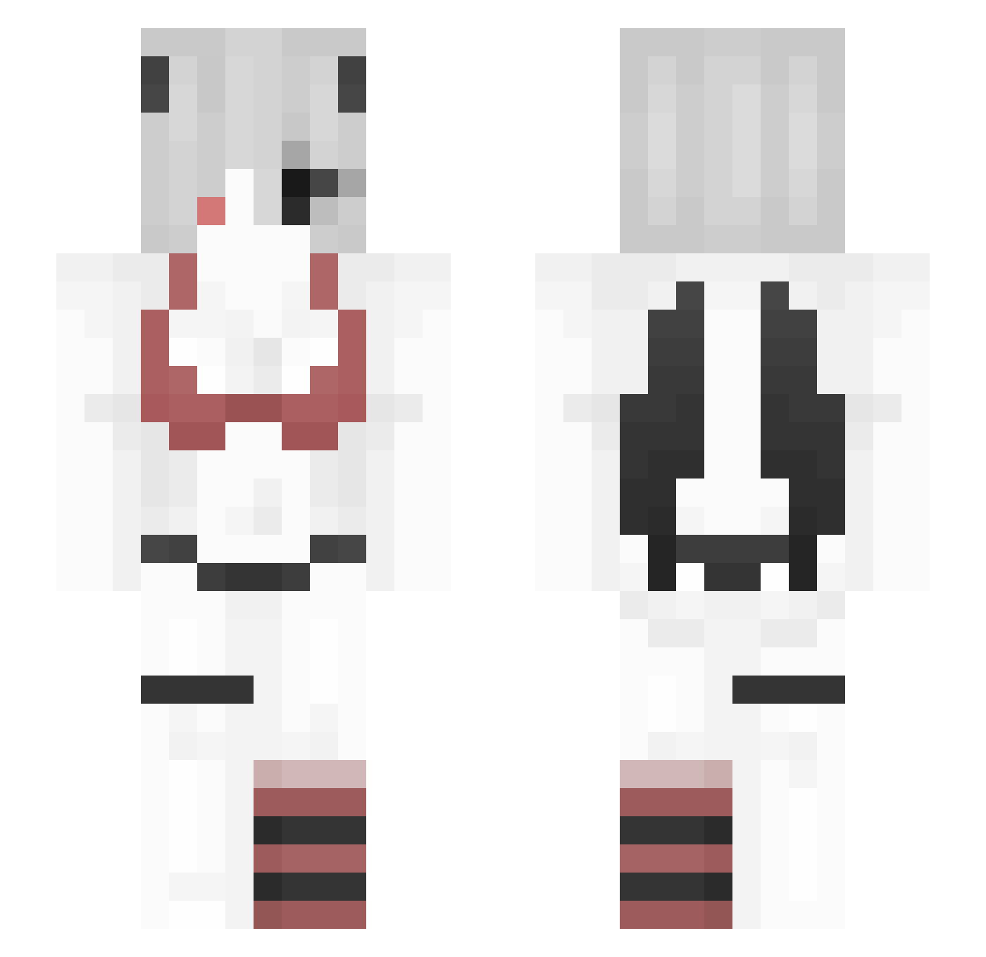 ZgnilaZapka Minecraft skin, front and back view