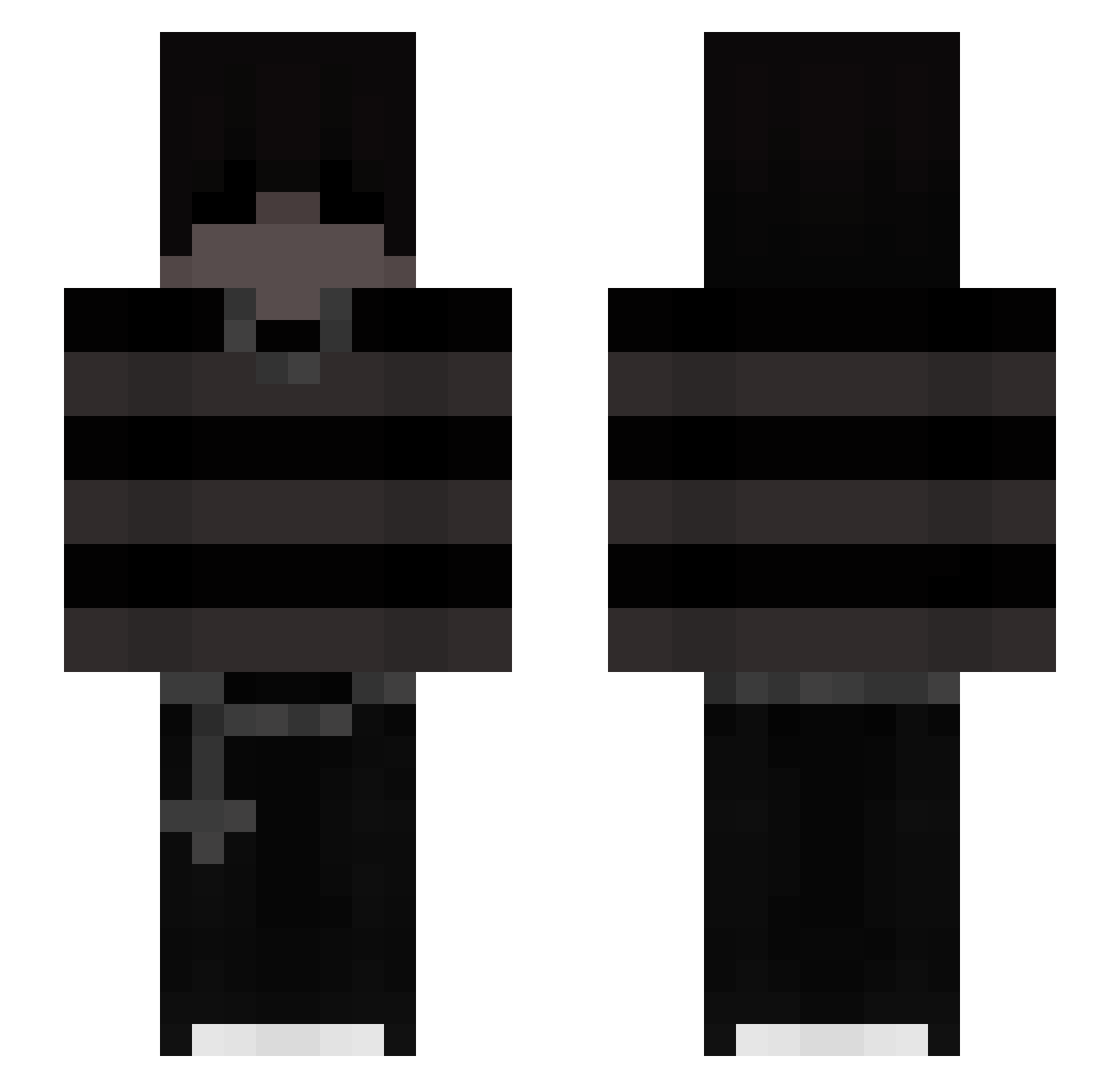 Kuti13 Minecraft skin, front and back view