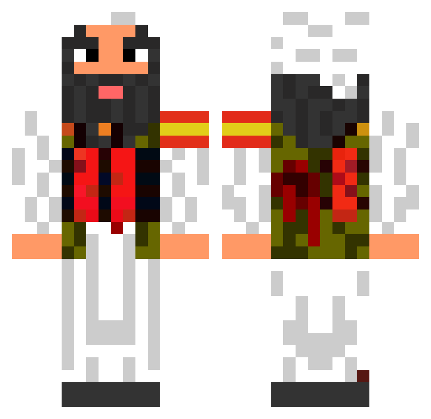blitogmz Minecraft skin, front and back view