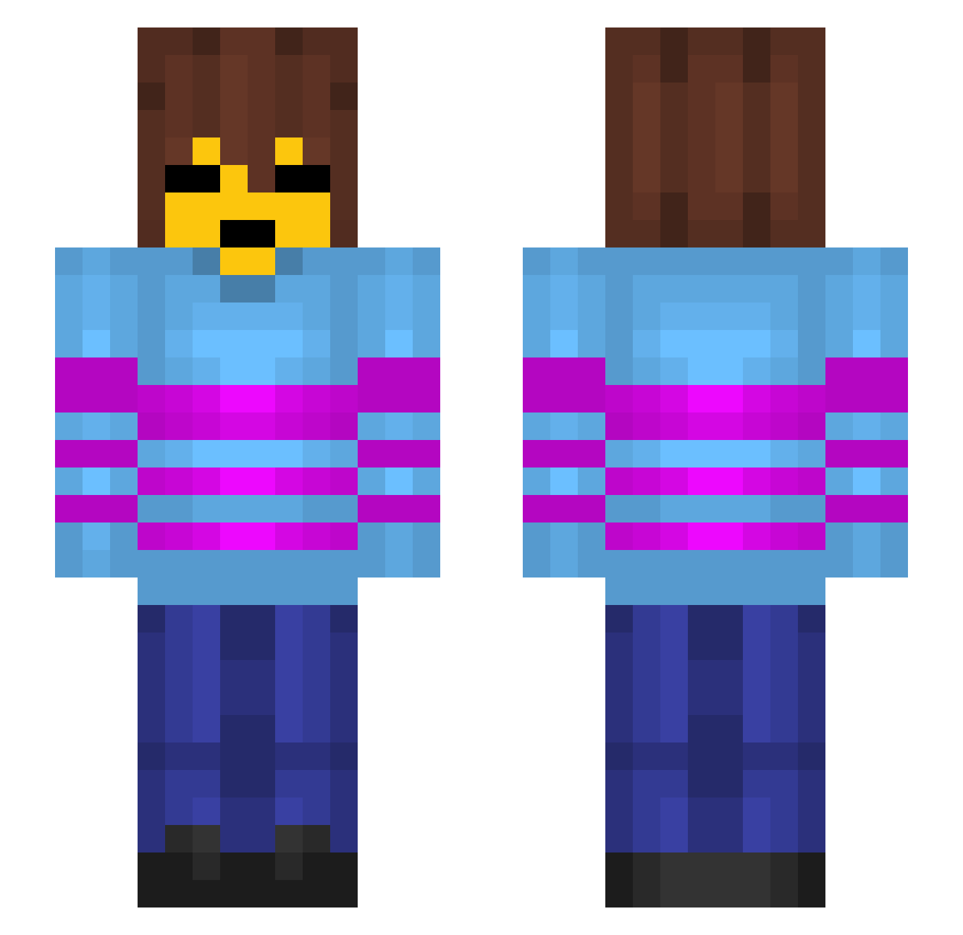 kai1228 Minecraft skin, front and back view
