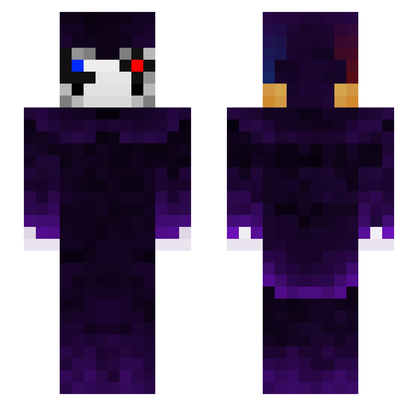dierentuin Minecraft skin, front and back view