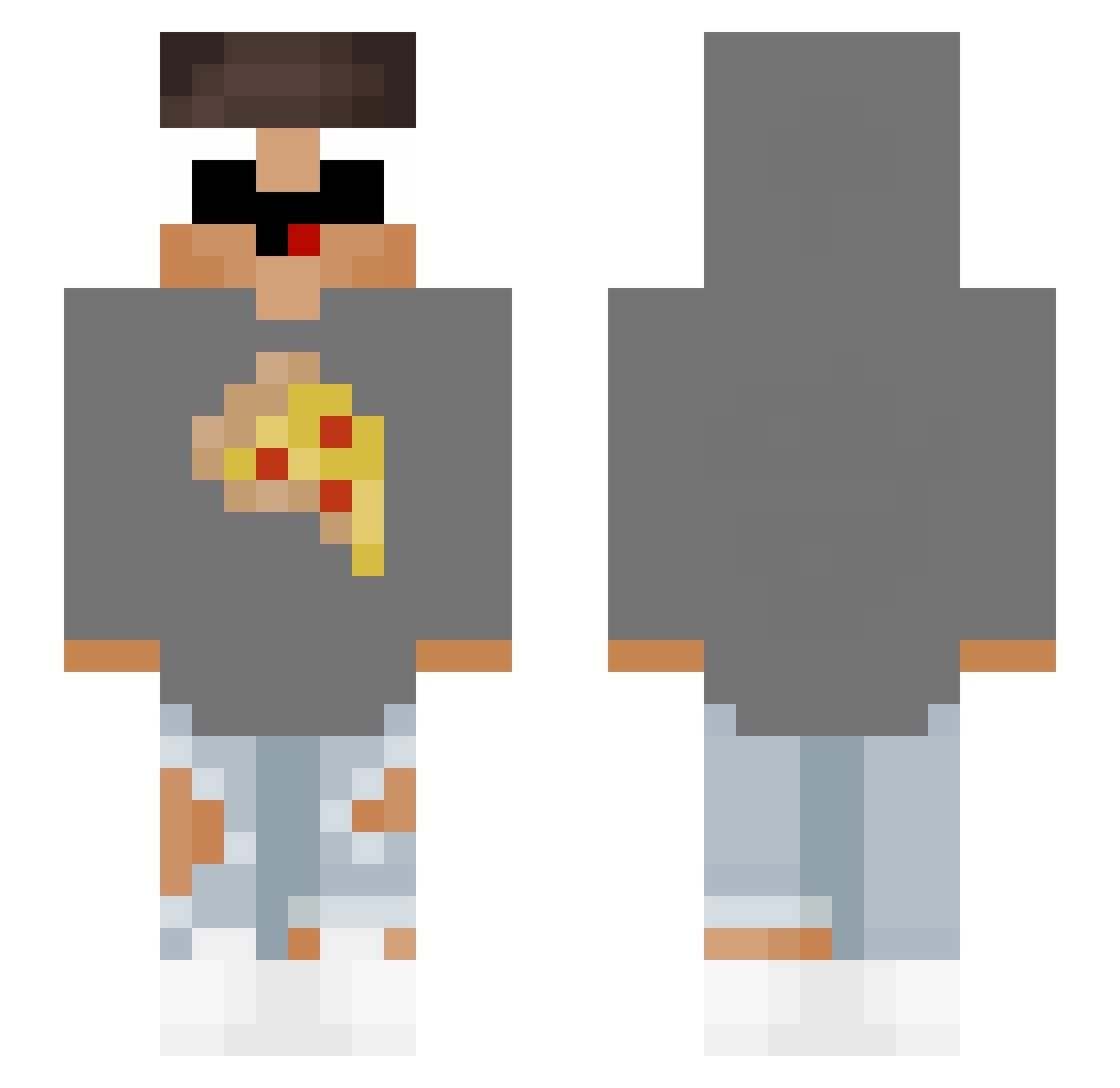 Luca1533 Minecraft skin, front and back view