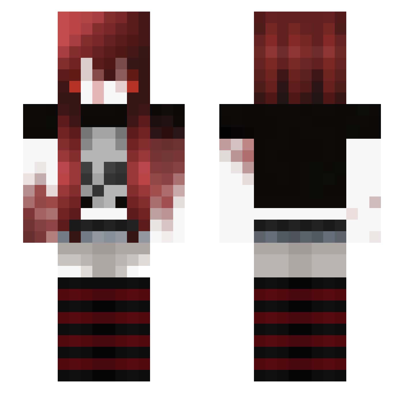 Ashly Minecraft skin, front and back view