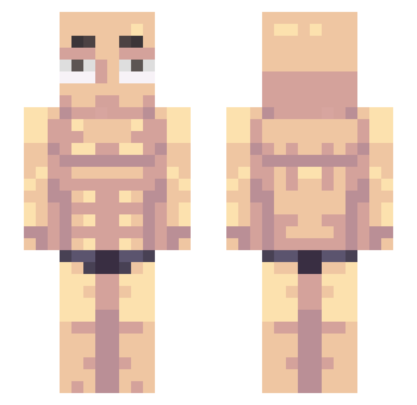Steenie Minecraft skin, front and back view