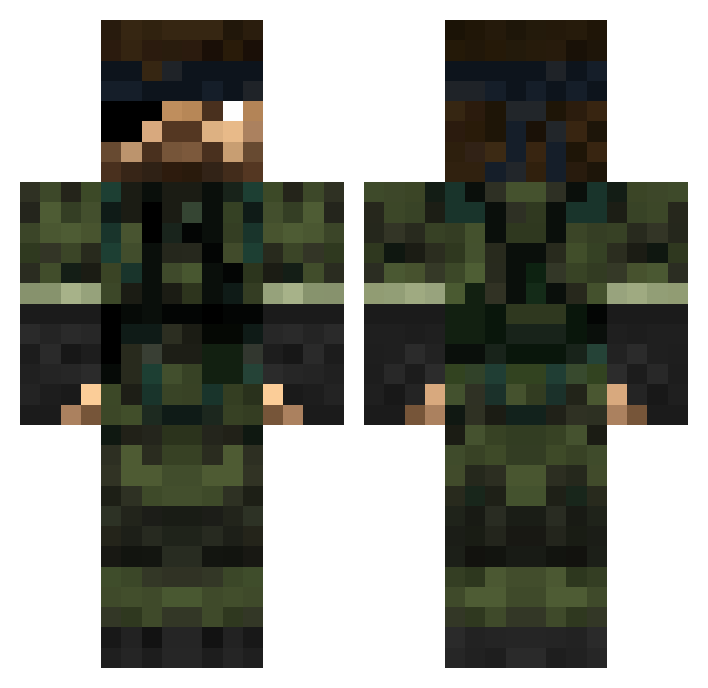 Oliver_of_Astora Minecraft skin, front and back view