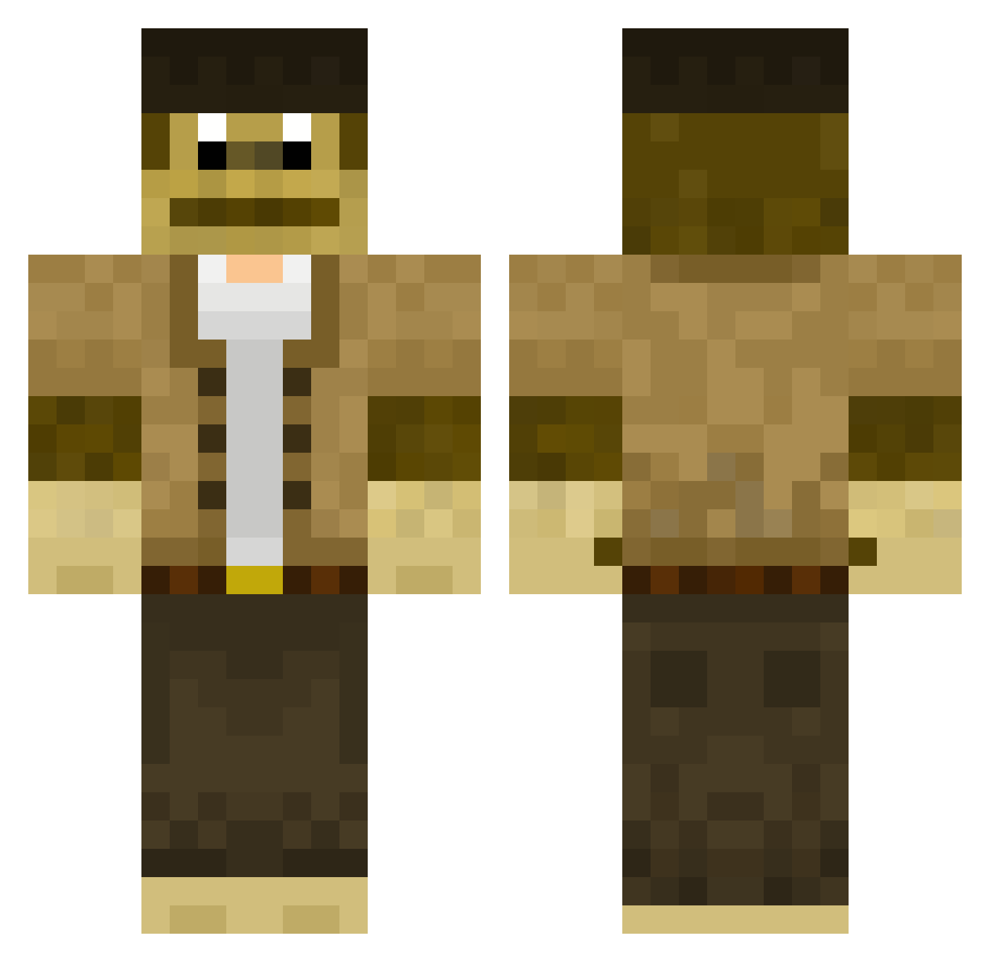Tamaro_Duck Minecraft skin, front and back view