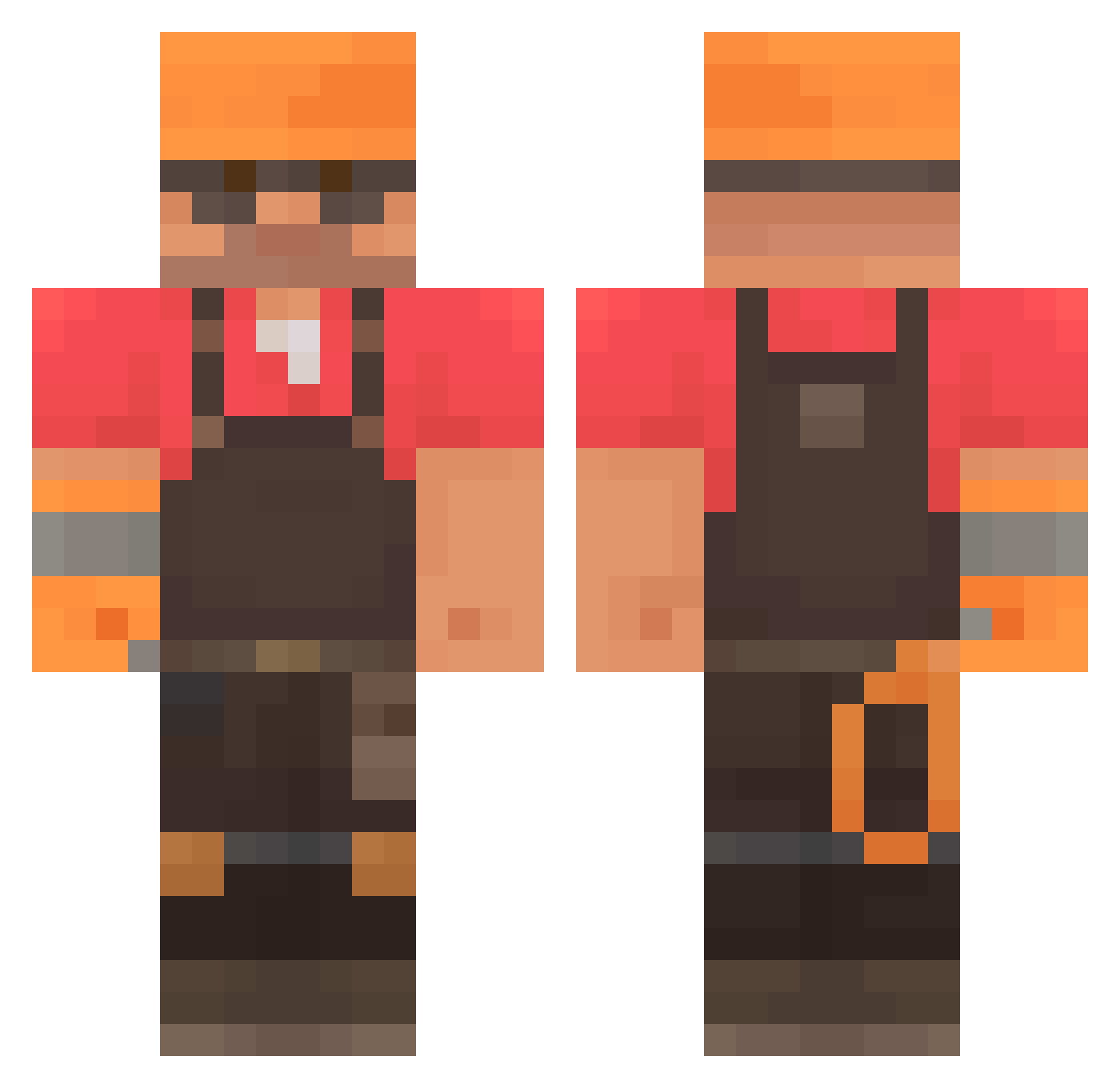 Potato1122_ Minecraft skin, front and back view