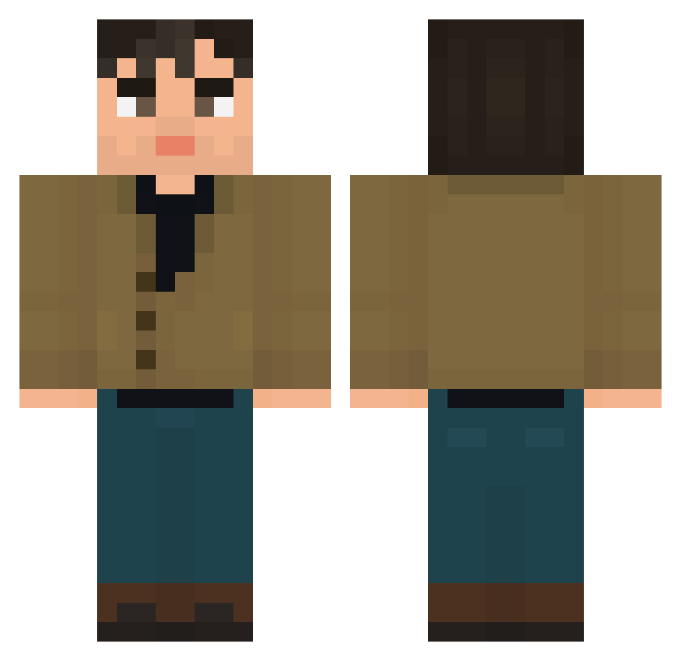 Trigger_77 Minecraft skin, front and back view