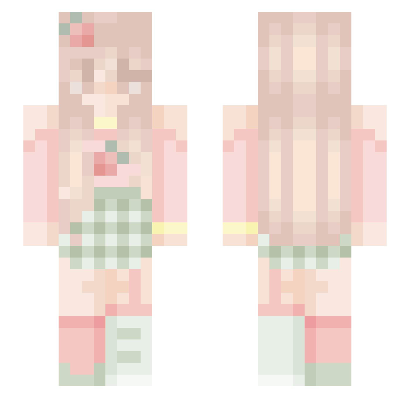 LungChoke Minecraft skin, front and back view