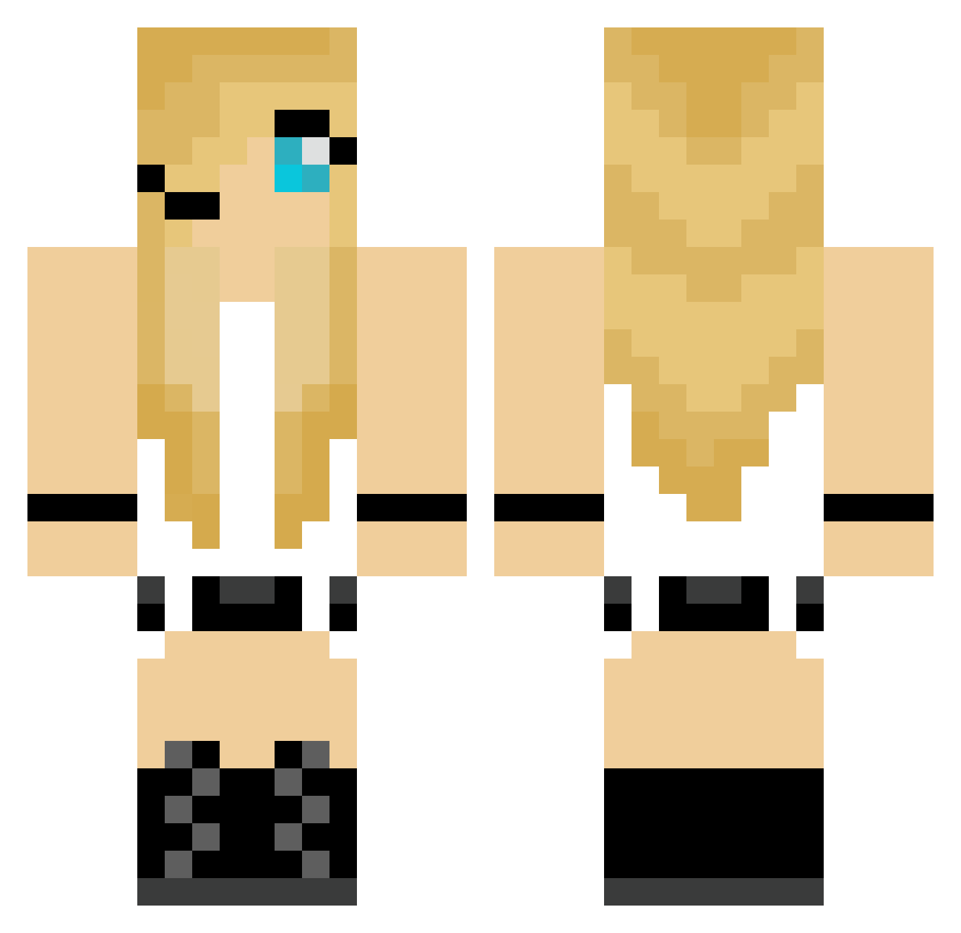 FortniteKid2011 Minecraft skin, front and back view