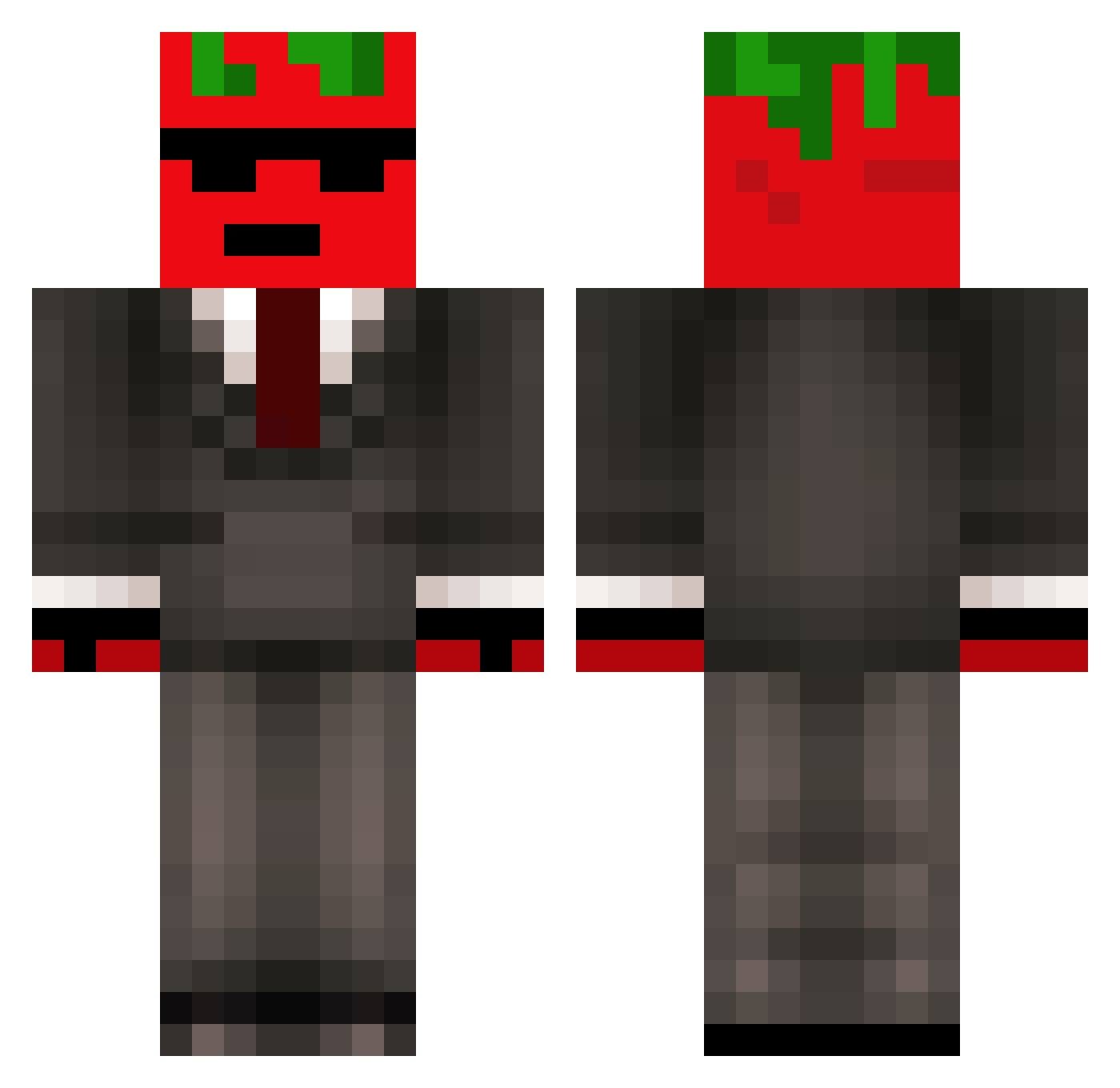 MaiSakurajima67 Minecraft skin, front and back view