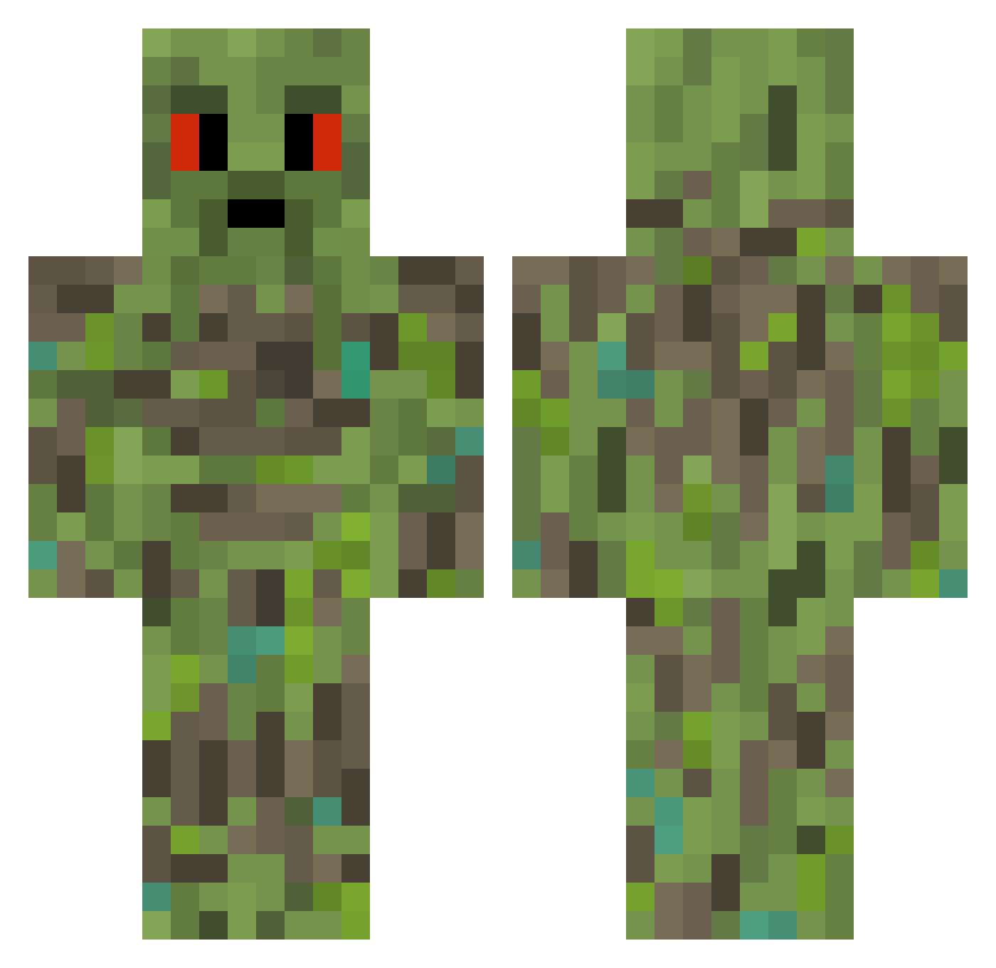 Metaclap Minecraft skin, front and back view