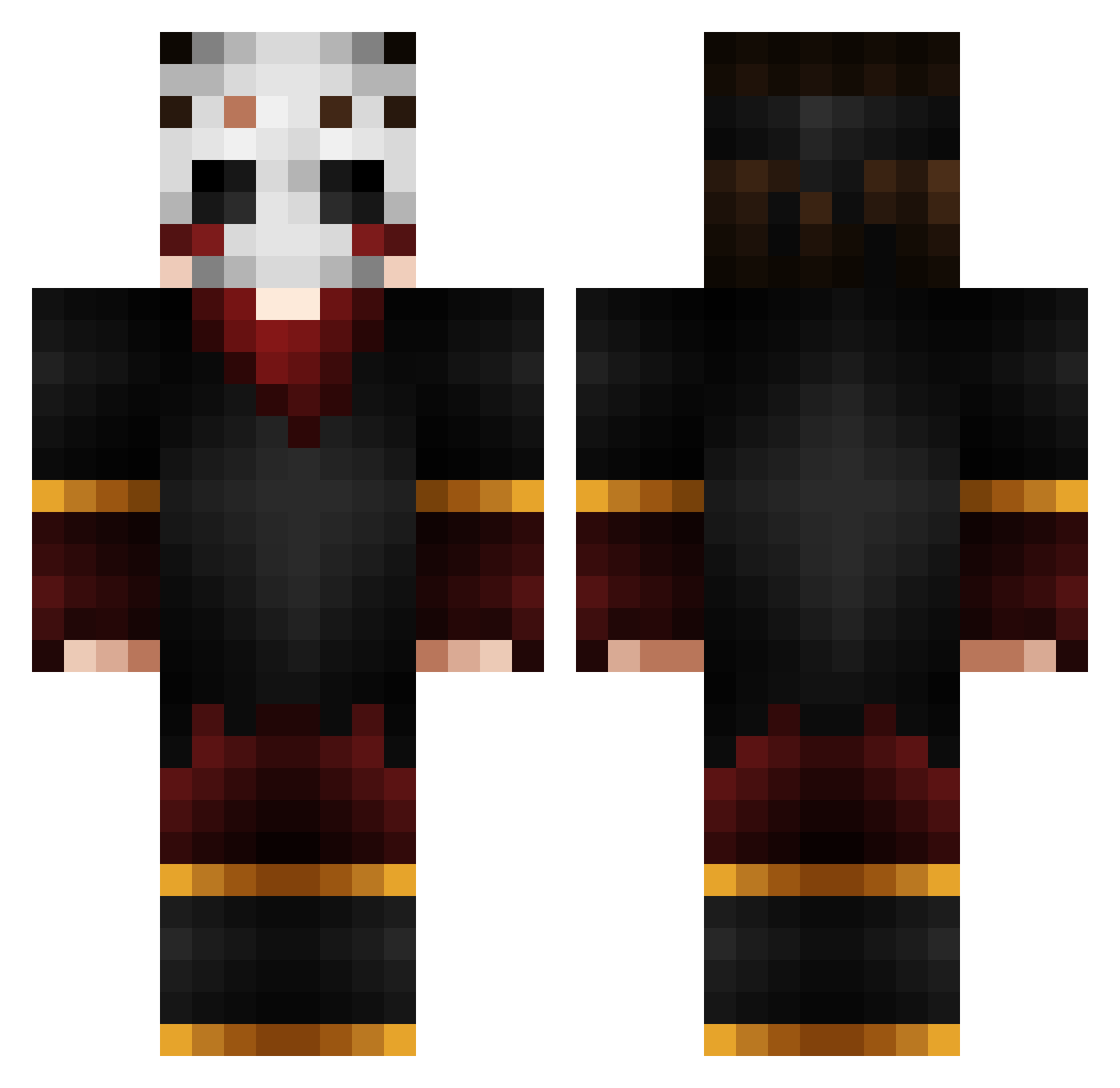 Villager_No_6 Minecraft skin, front and back view