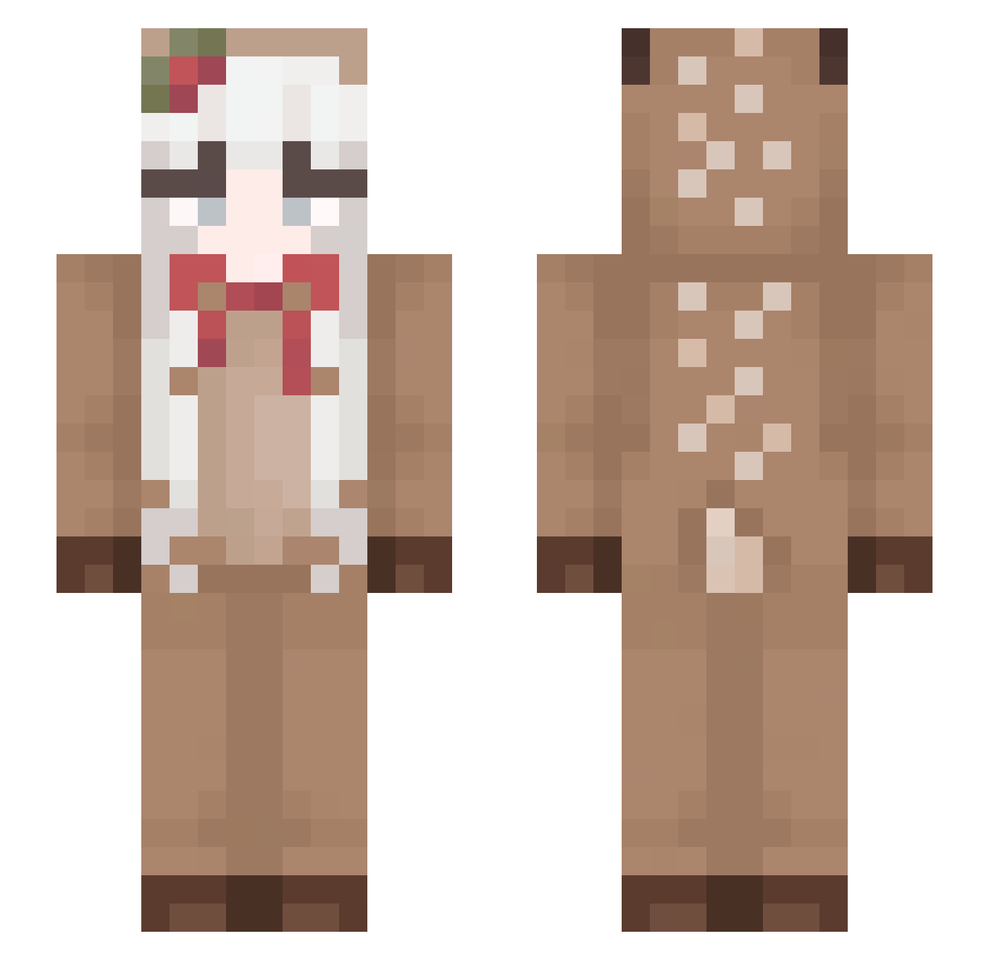 W4Kay Minecraft skin, front and back view
