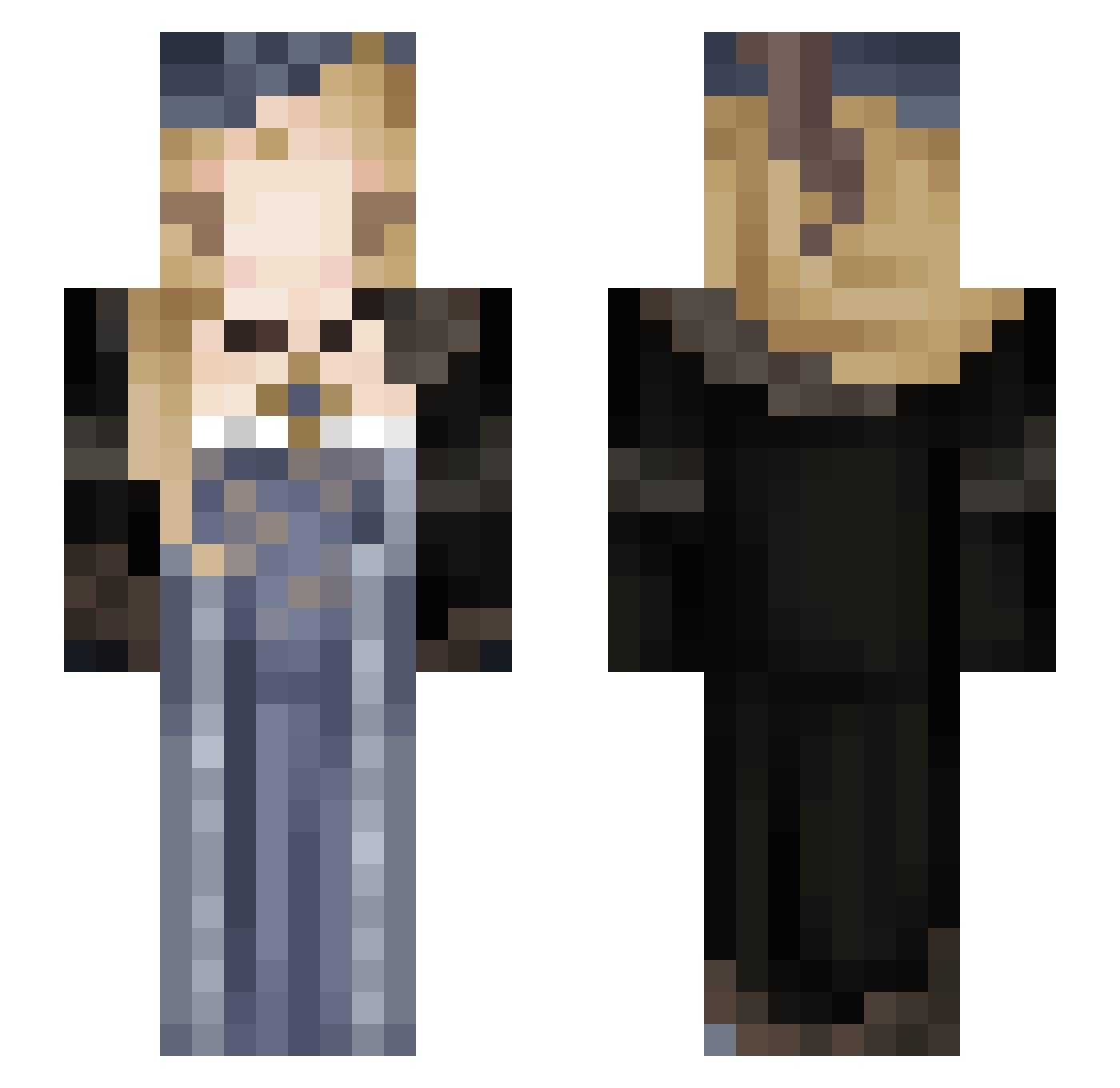 Kristee Minecraft skin, front and back view