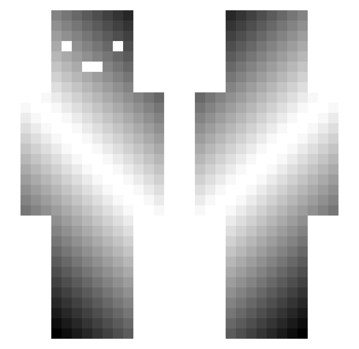 U_THINK_I_AM_AI Minecraft skin, front and back view