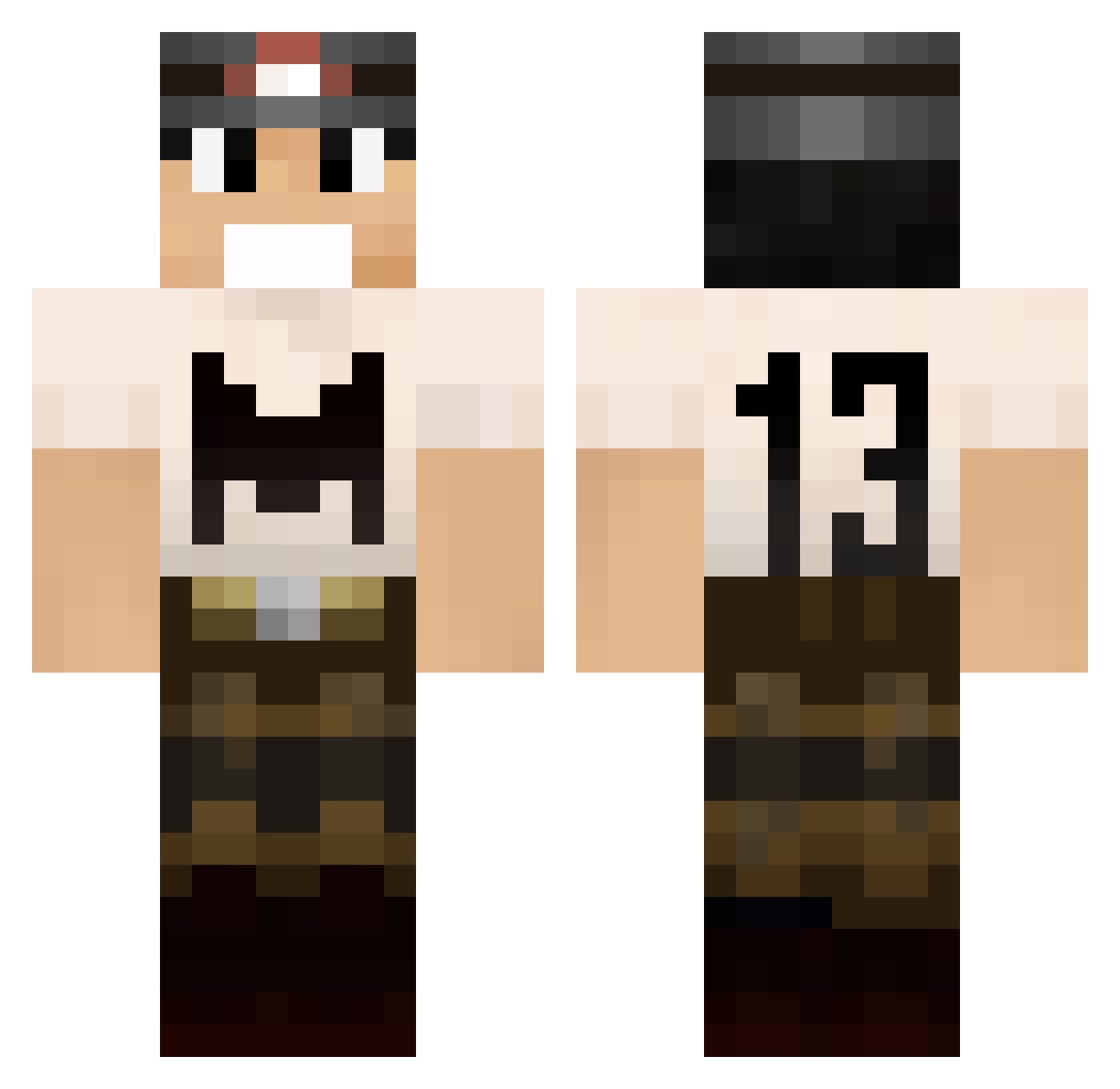 EdivaldoWandinha Minecraft skin, front and back view