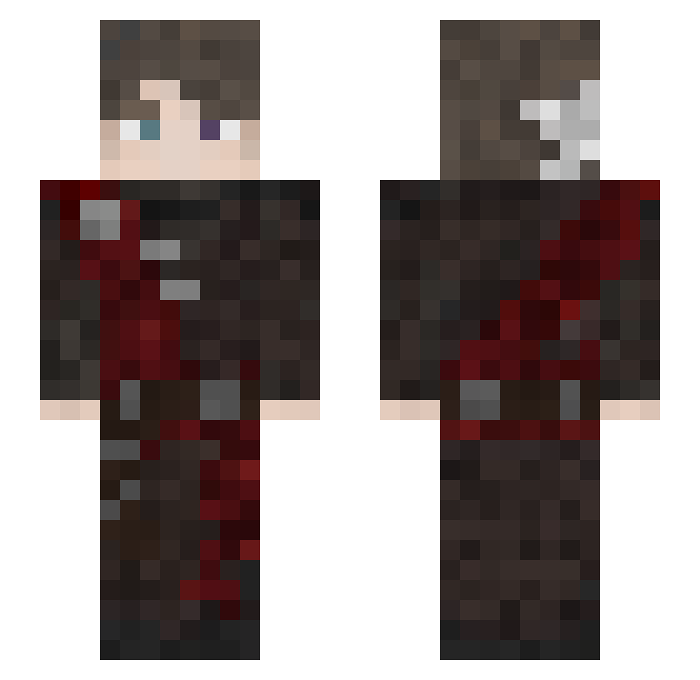 BeingSkipper Minecraft skin, front and back view