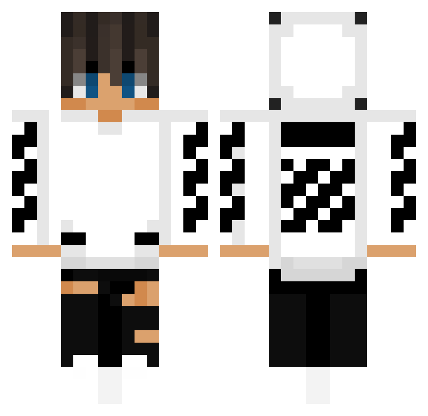 LeongooB Minecraft skin, front and back view