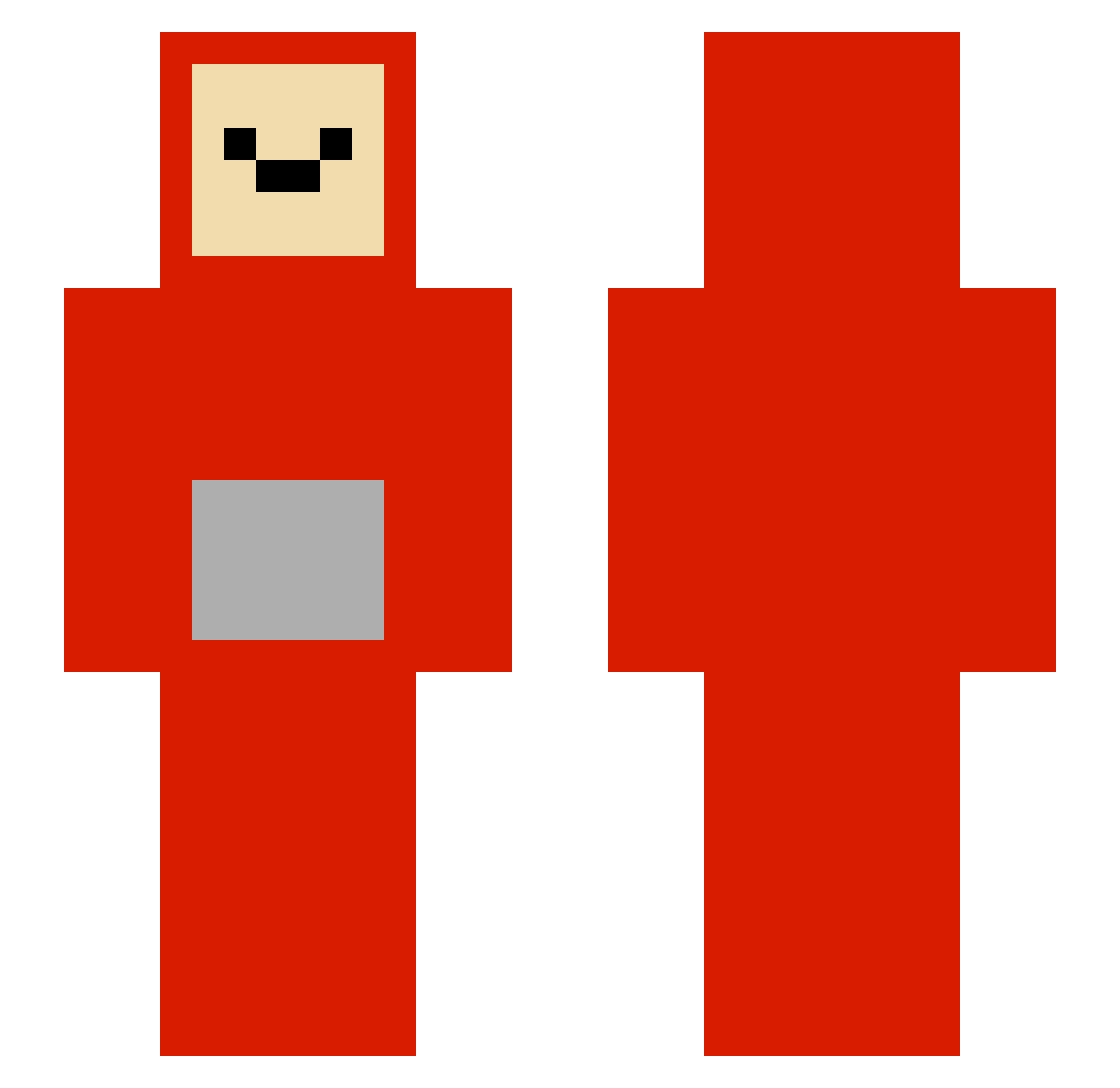 BUNTEB Minecraft skin, front and back view