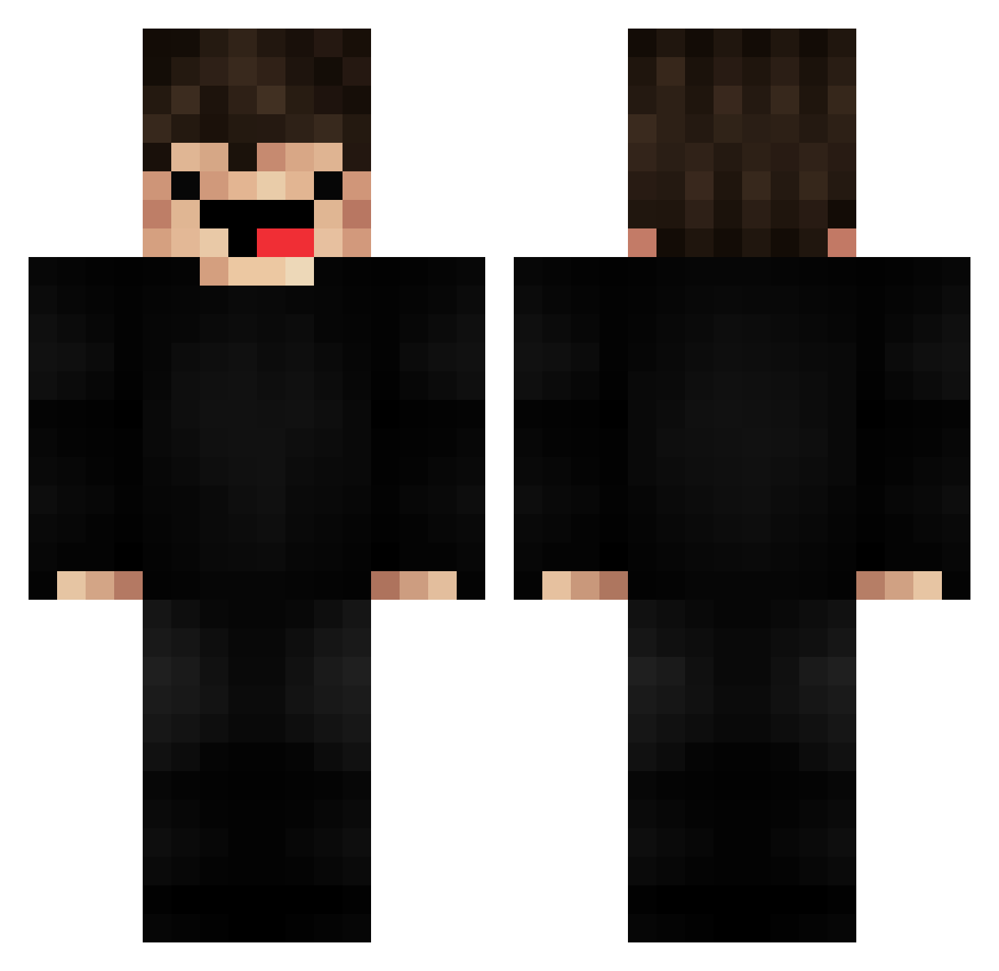 Pieritoh Minecraft skin, front and back view