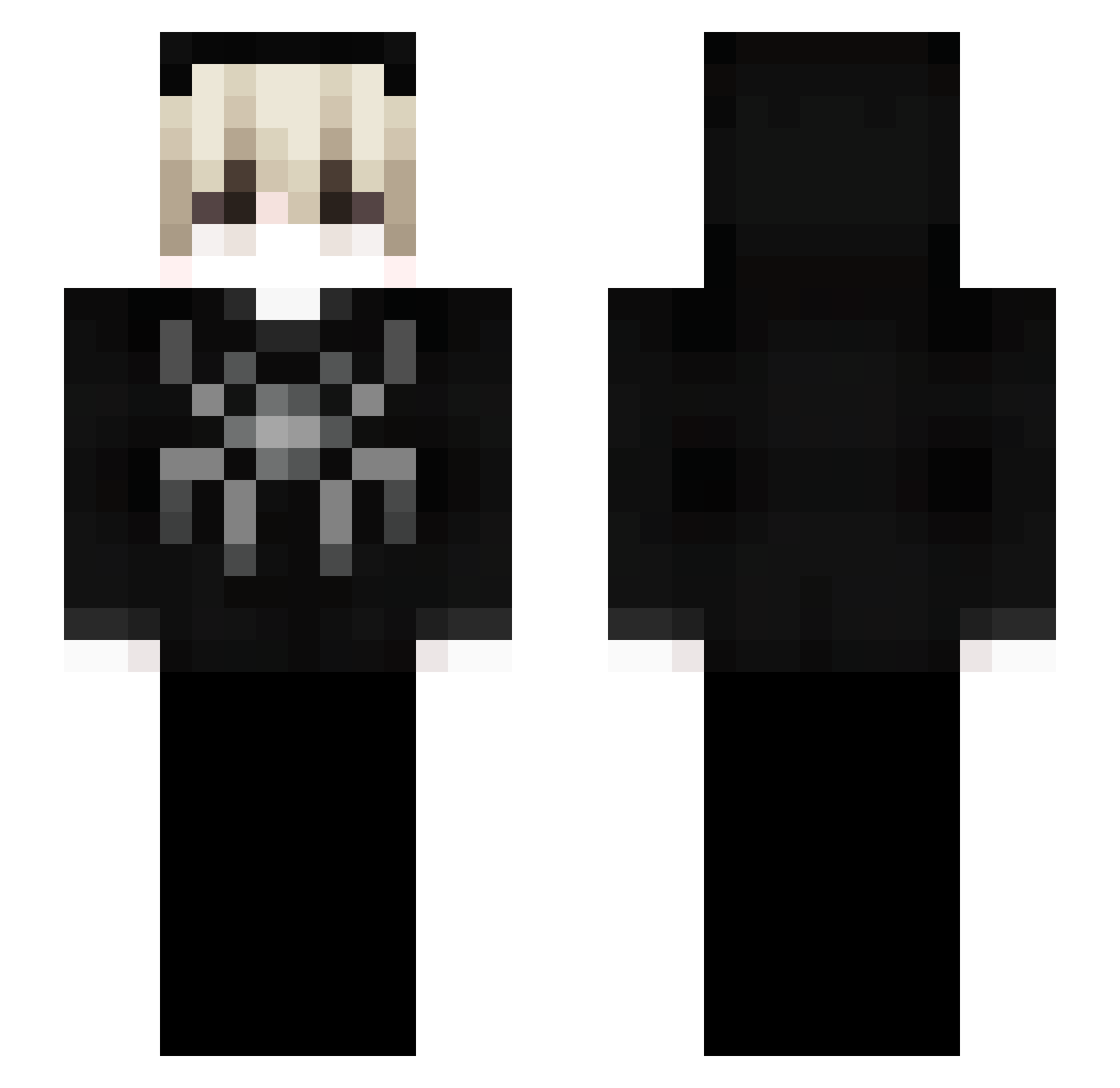 Zynx9063 Minecraft skin, front and back view