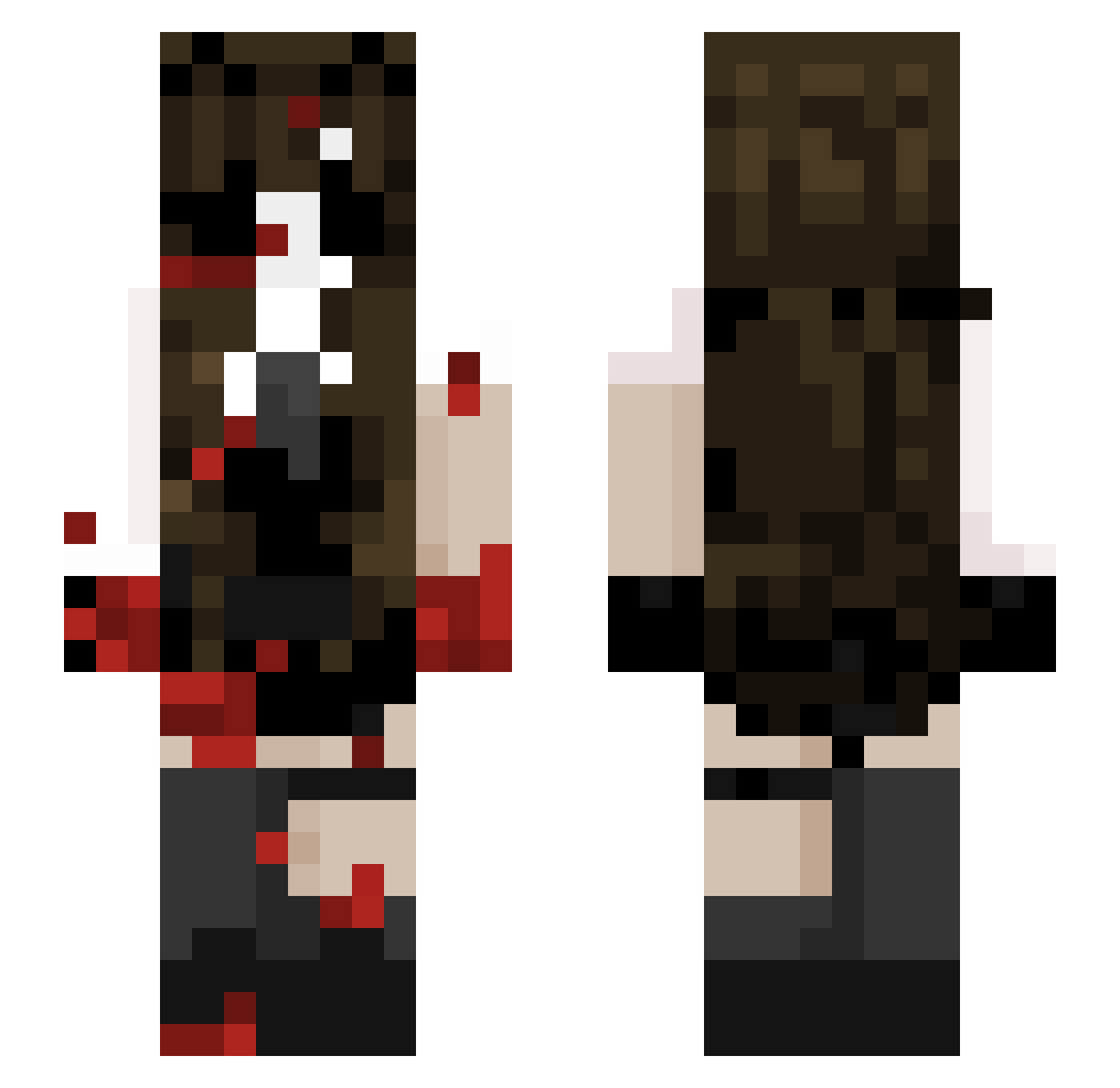 Katuscha Minecraft skin, front and back view