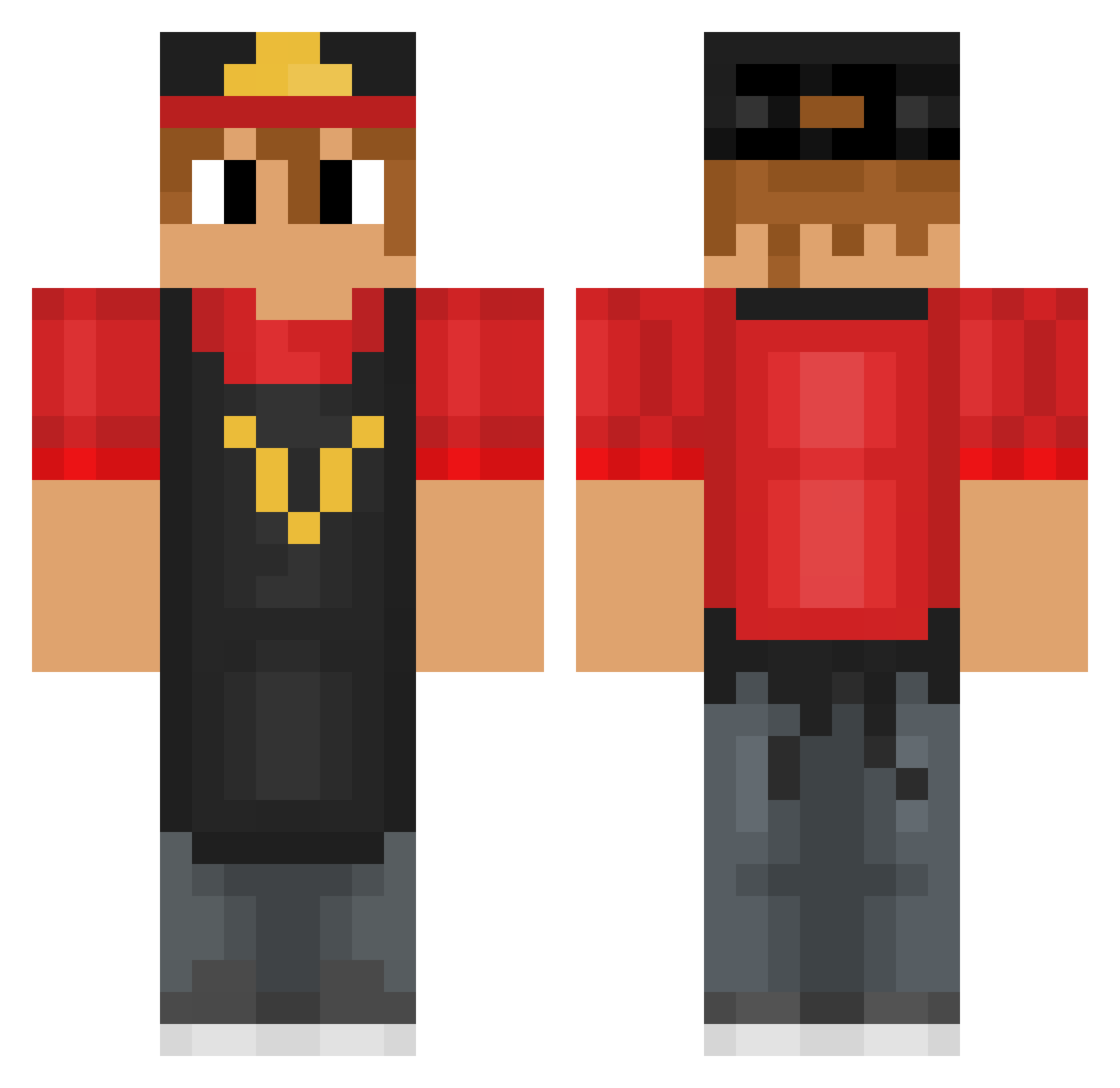 ijakeyx Minecraft skin, front and back view