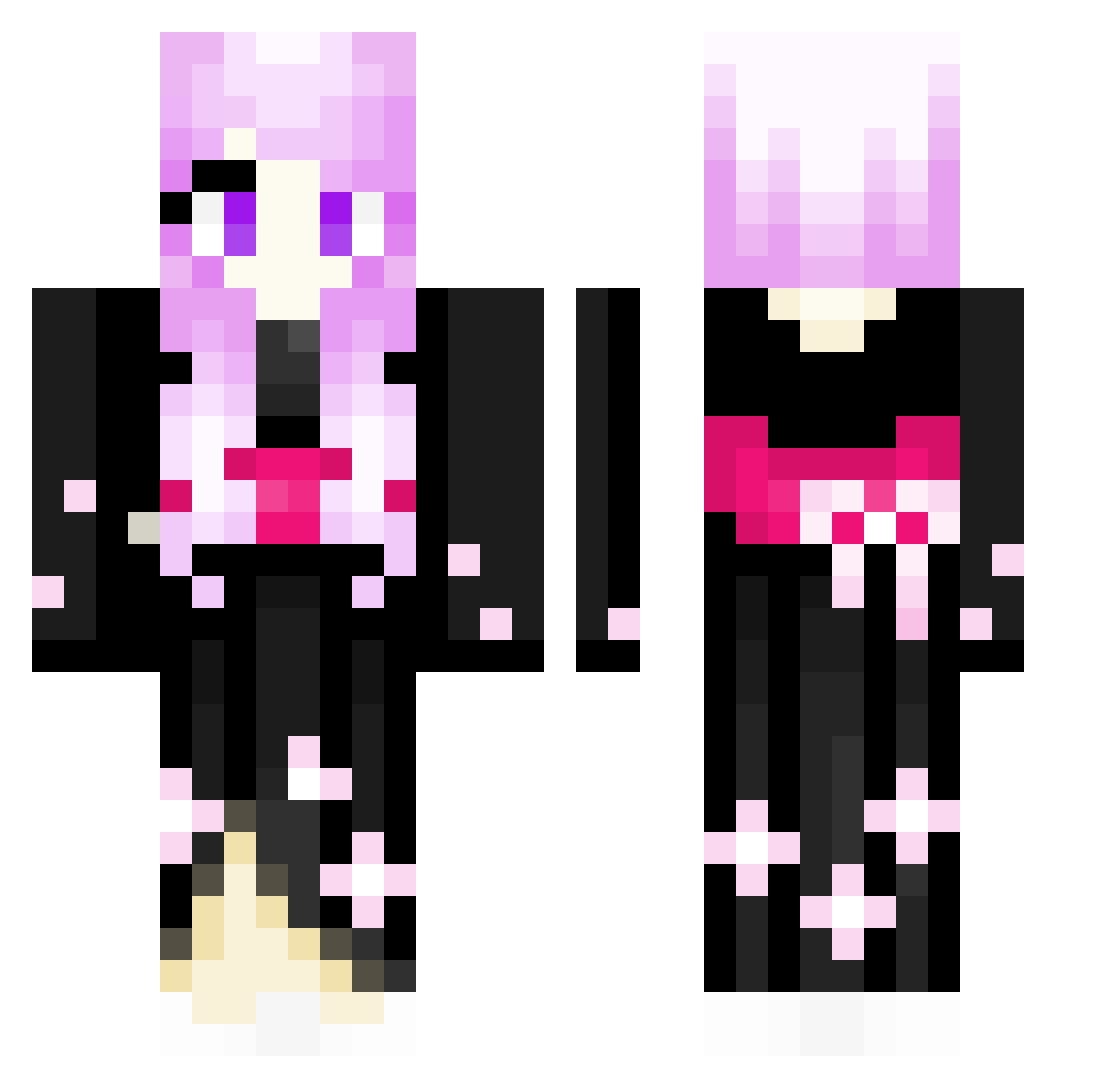 moogle_san Minecraft skin, front and back view