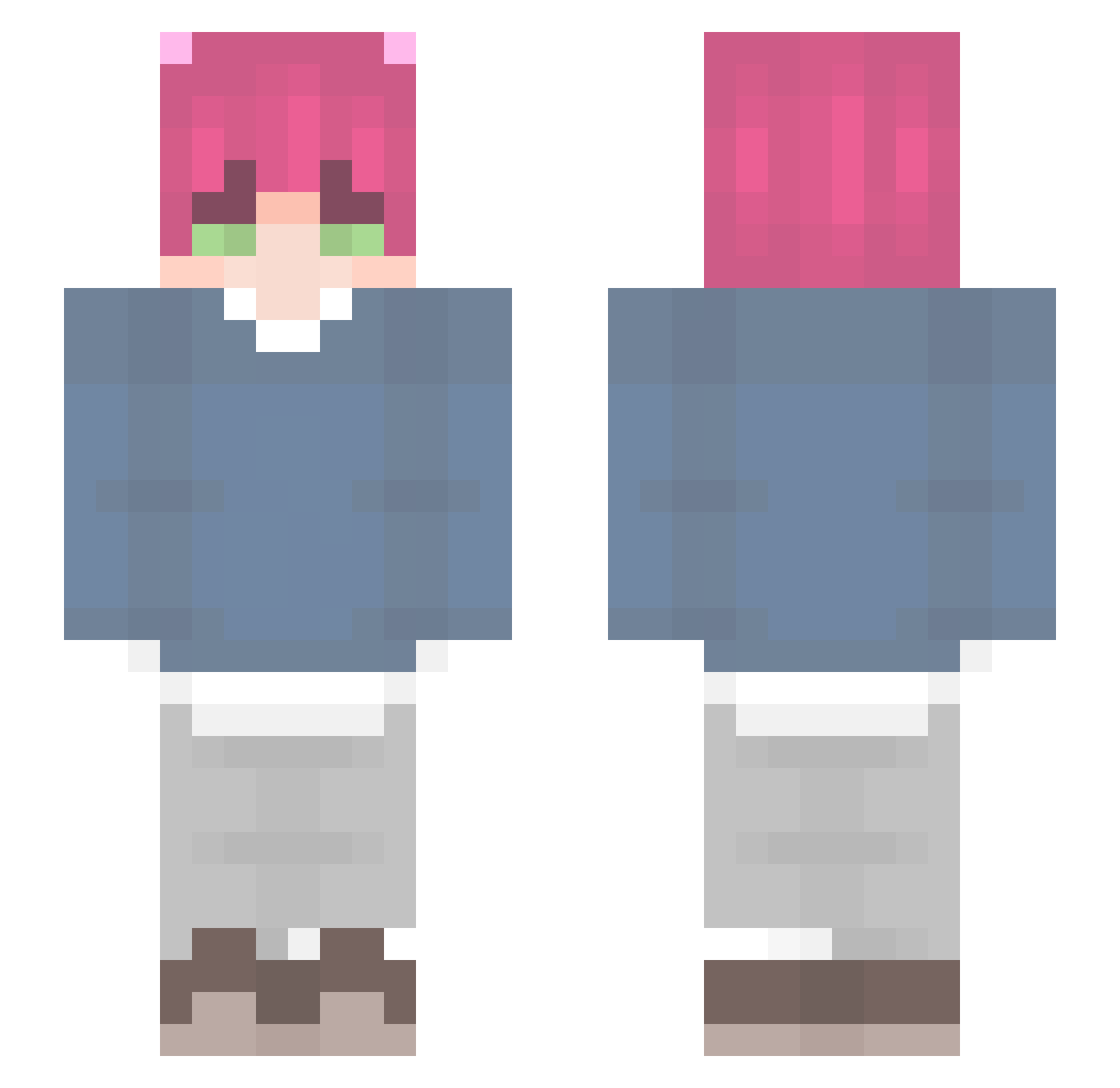 Selenotropism Minecraft skin, front and back view