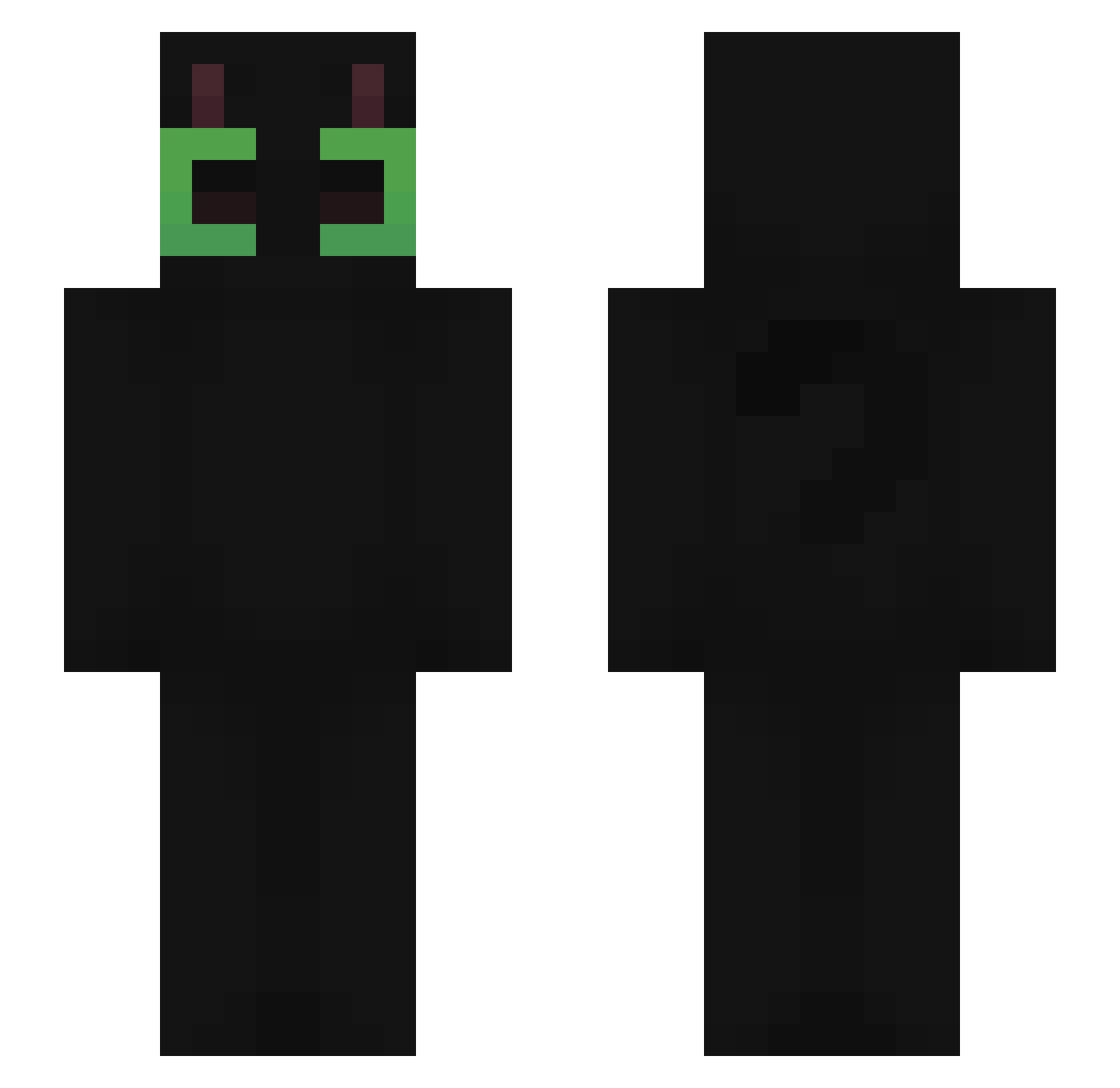Fronti775 Minecraft skin, front and back view