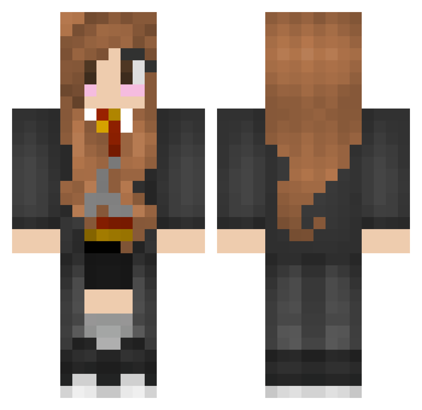 Lassies Minecraft skin, front and back view