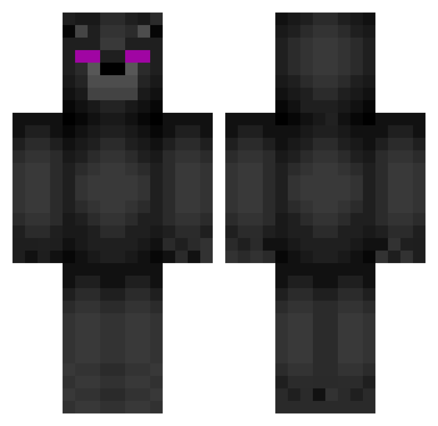 Rezuis Minecraft skin, front and back view