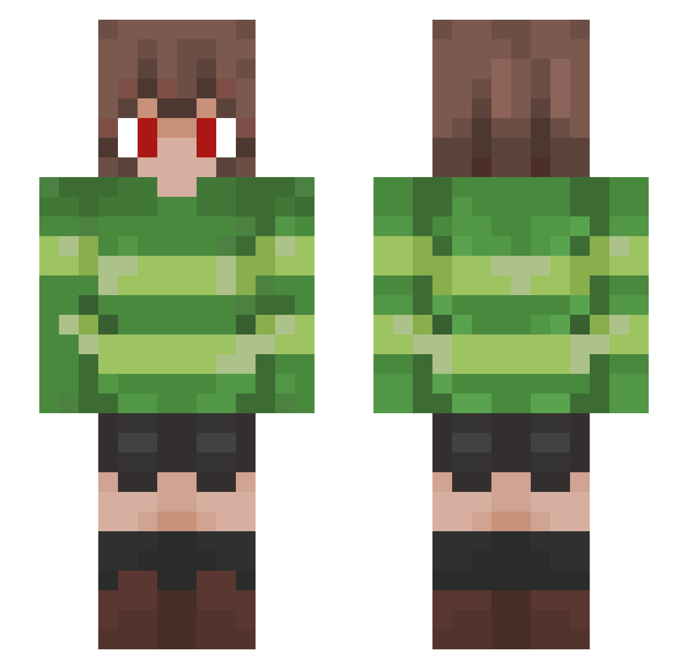 NullNames Minecraft skin, front and back view