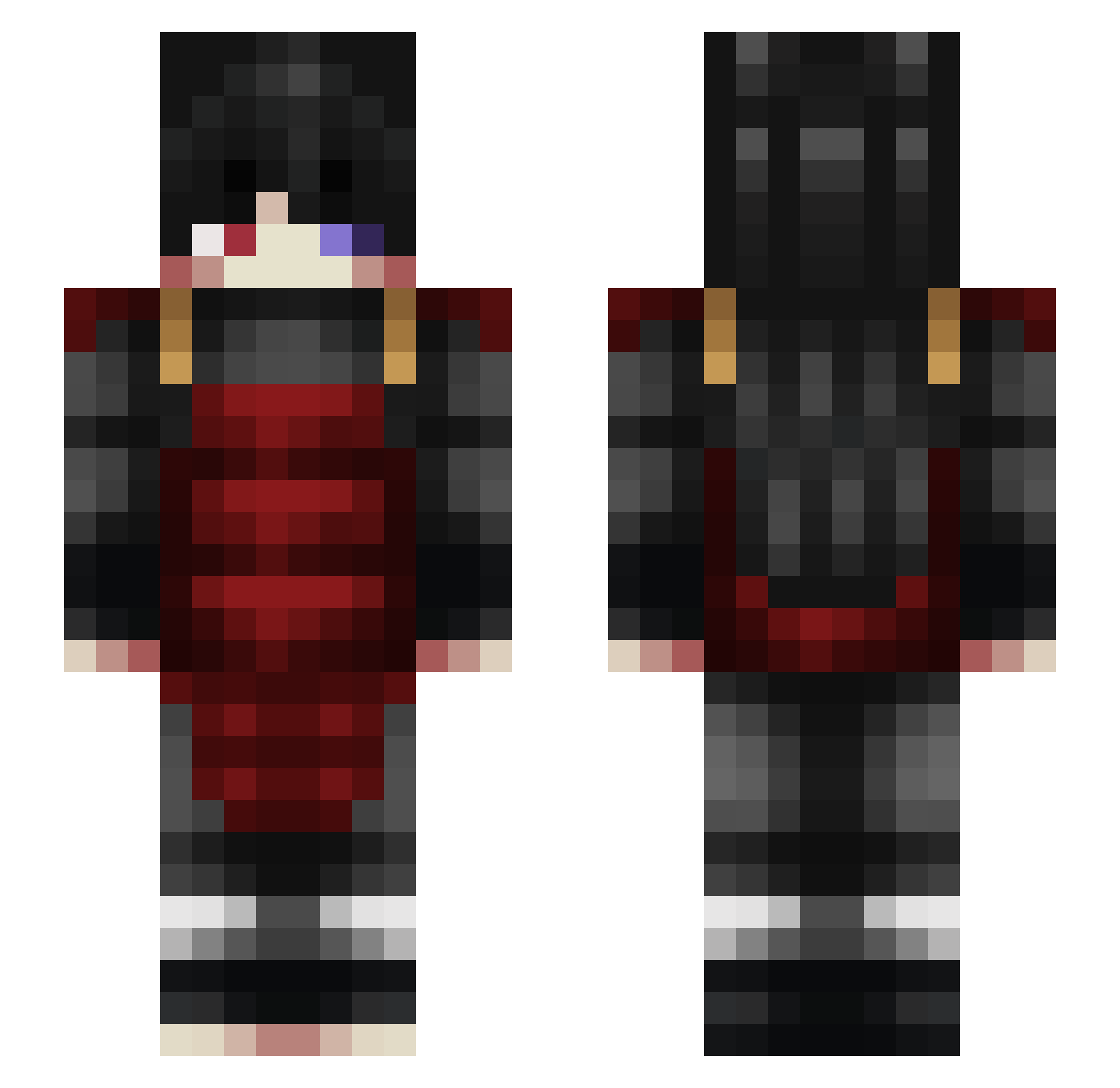 bonk_boy Minecraft skin, front and back view