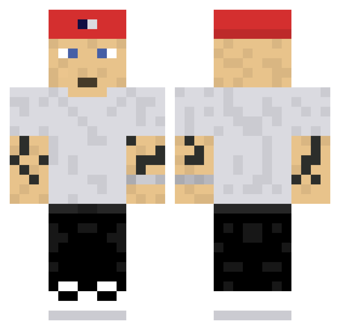 nhally0 Minecraft skin, front and back view