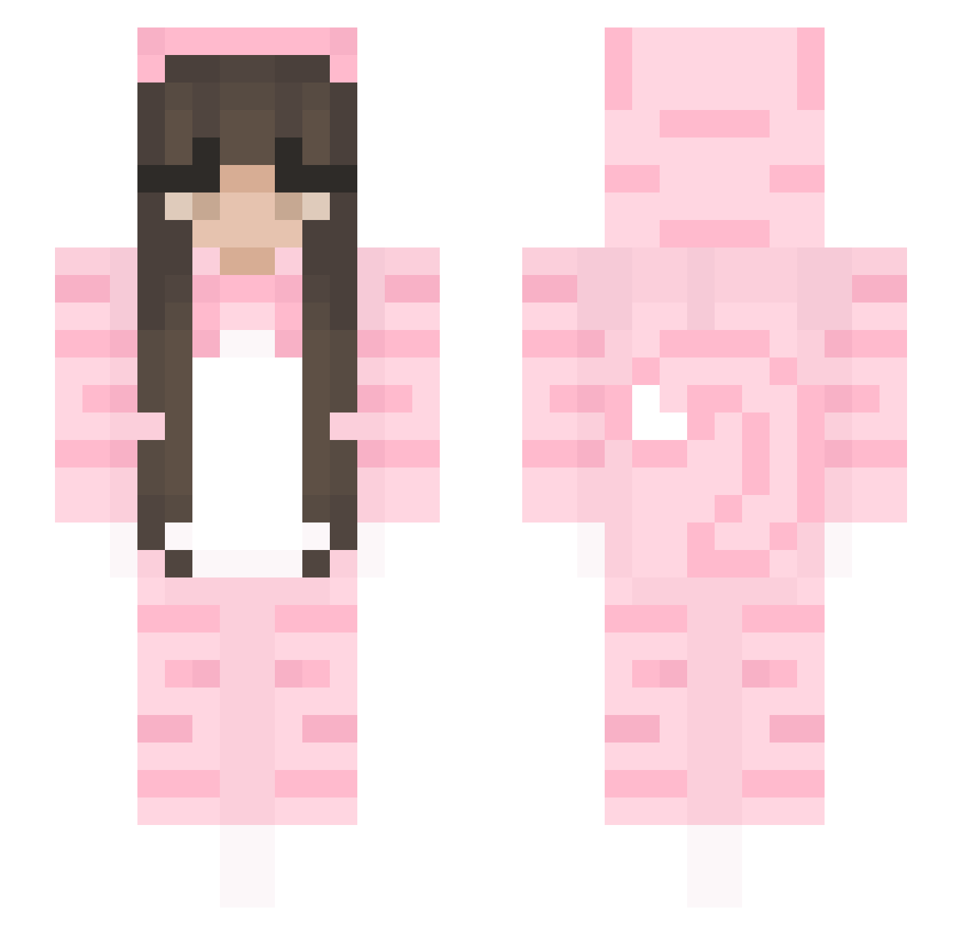 auravitie Minecraft skin, front and back view